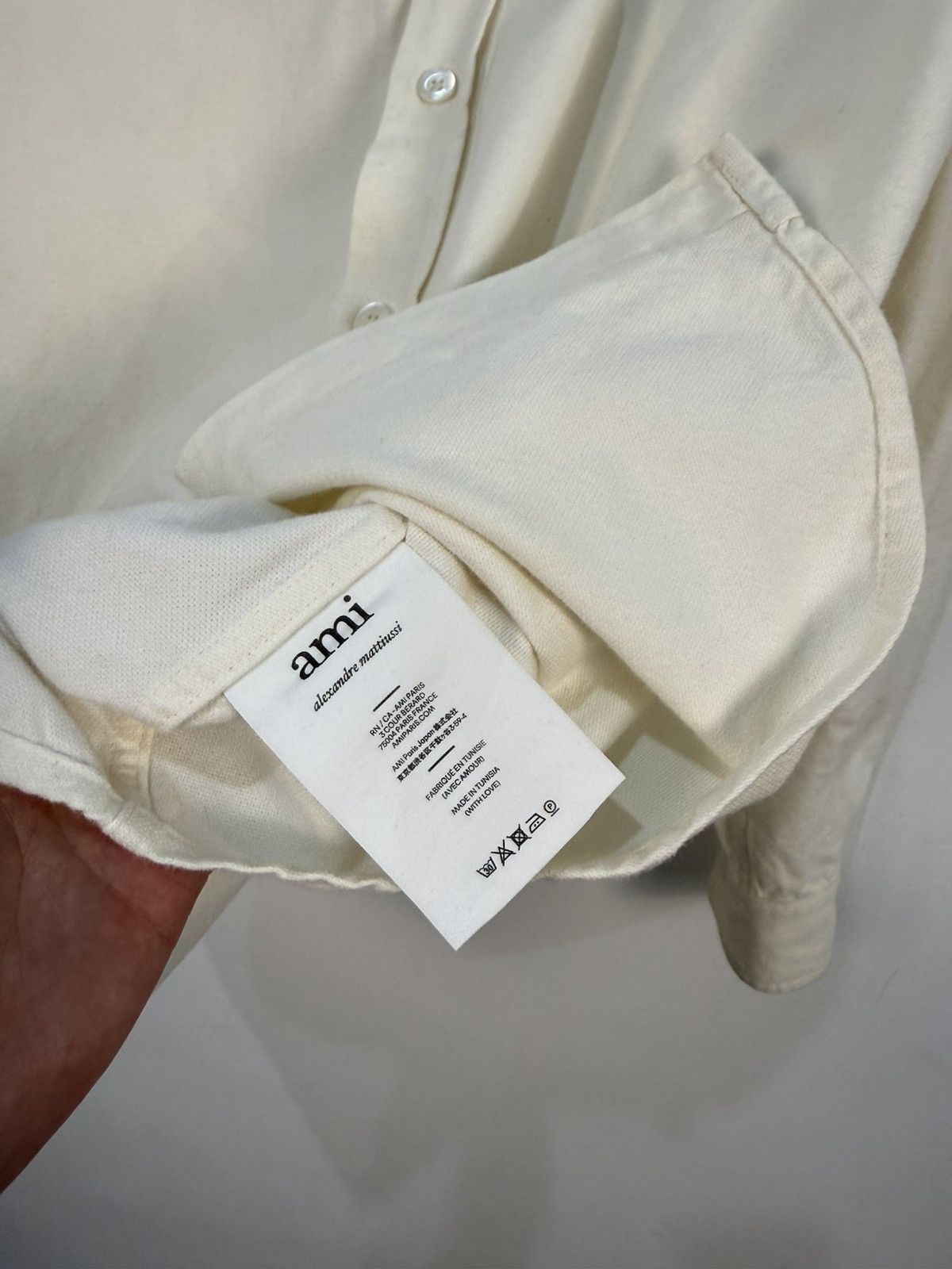 AMI Ami Paris “Ami de Coeur” Logo Embroidery Button-Up Shirt Size US M / EU 48-50 / 2 - 10 Thumbnail