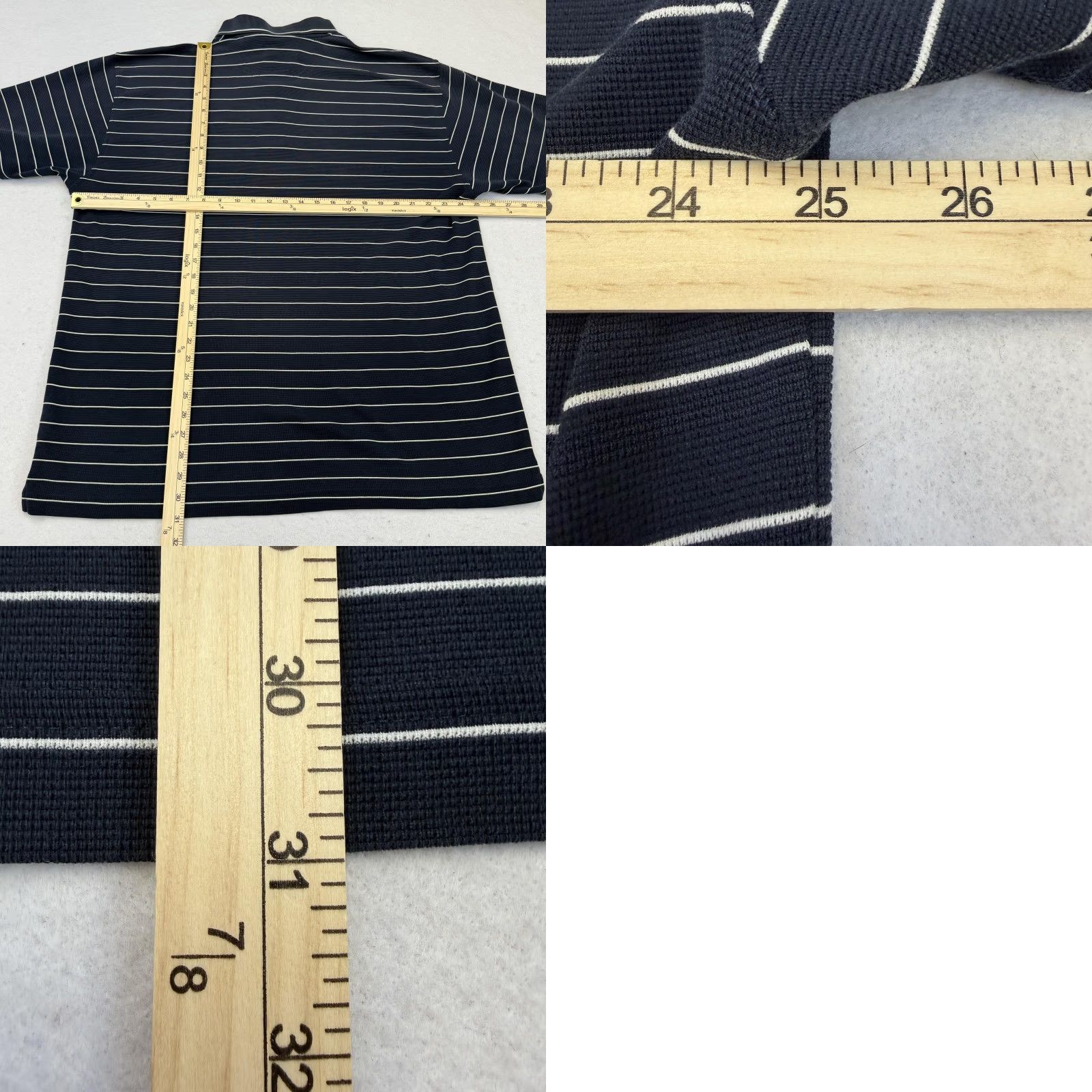 Vintage Greg Norman Savannah Harbor Golf Polo Shirt Mens 2XL Navy Blue Striped Play Dry Shirt Size US XXL / EU 58 / 5 - 8 Thumbnail