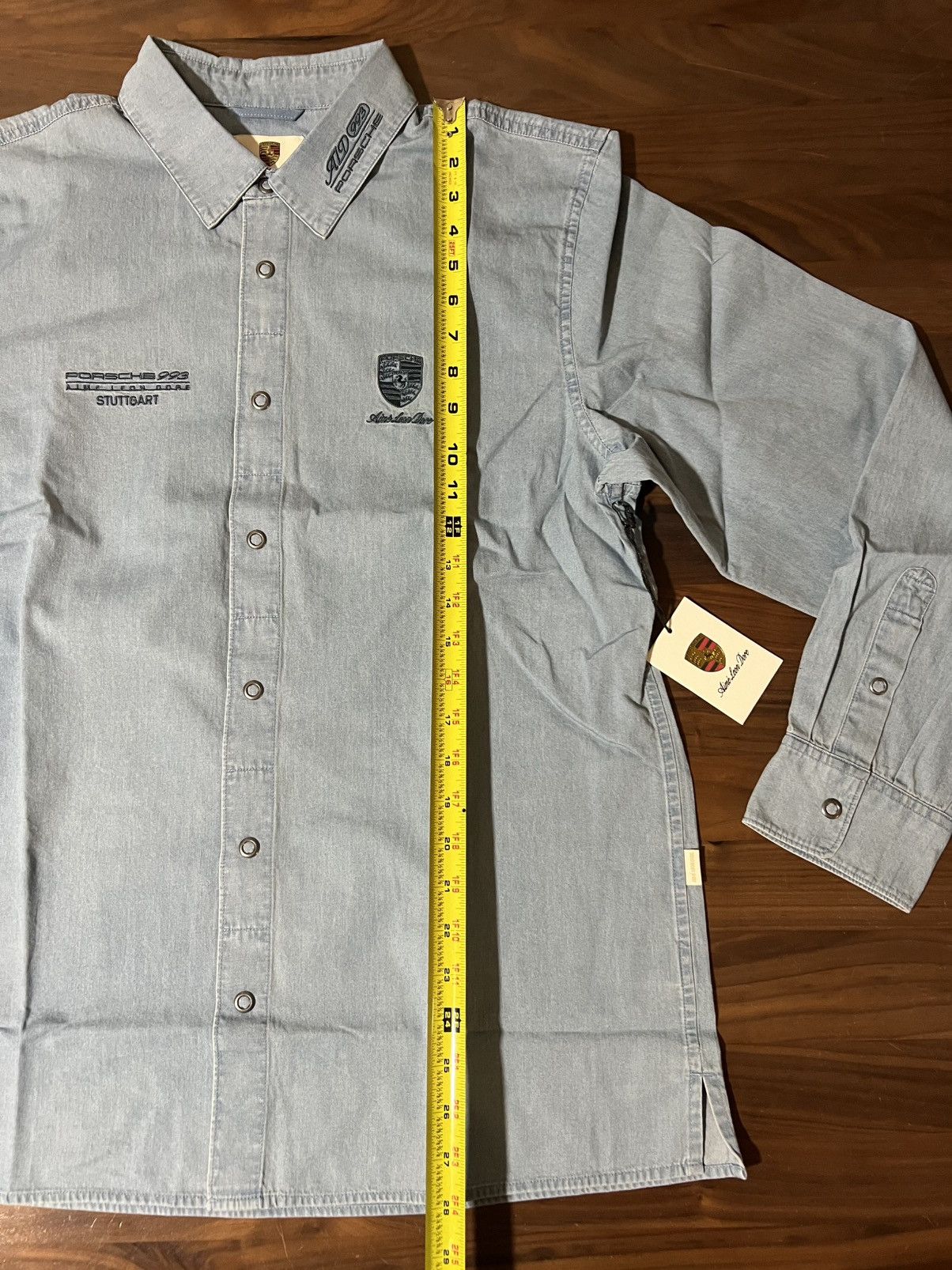 Aime Leon Dore × Porsche Design Aime Leon Dore x Porsche 993 Turbo Mechanic Shirt Chambray Size US L / EU 52-54 / 3 - 5 Thumbnail