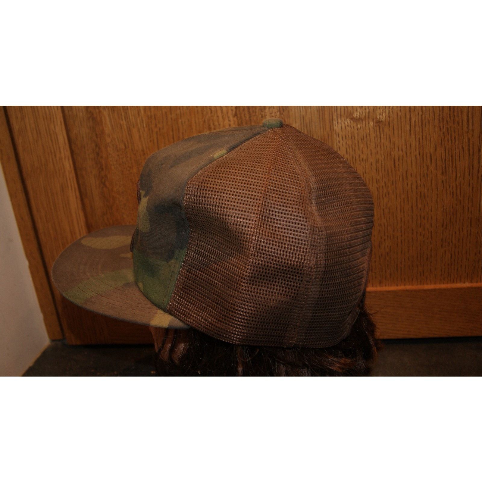 Vintage VTG Patch Brown Camo Mesh Trucker Hat Cap KProdcuts USA Size ONE SIZE - 6 Thumbnail