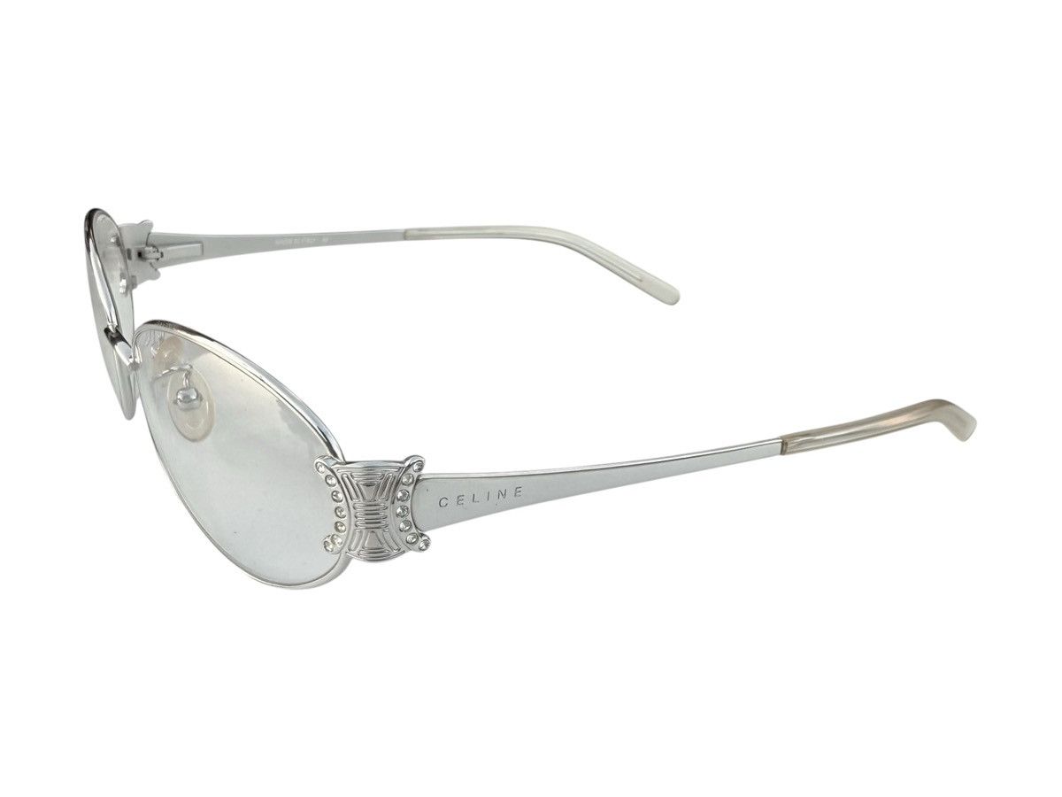 Celine Vintage Celine Triomphe Metal Silver Glasses Size ONE SIZE - 2 Thumbnail