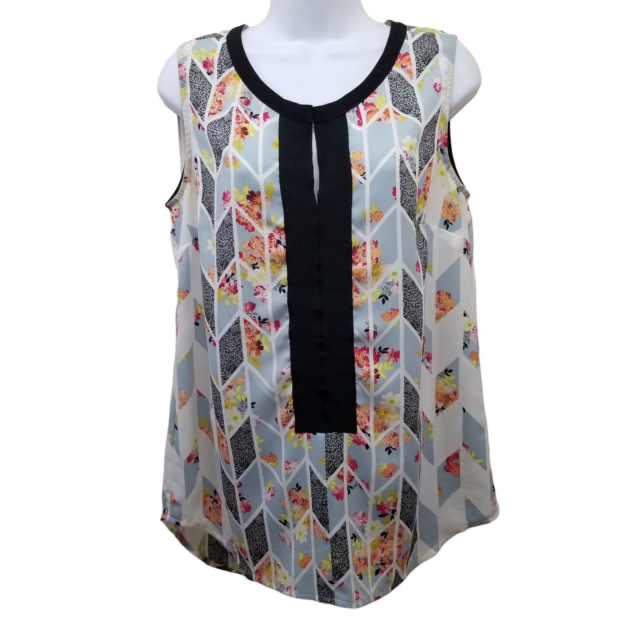 Other CAbi 249 S Top Sleeveless Tank Cami GROSGRAIN RIBBON Keyhole Size S / US 4 / IT 40 - 2 Thumbnail