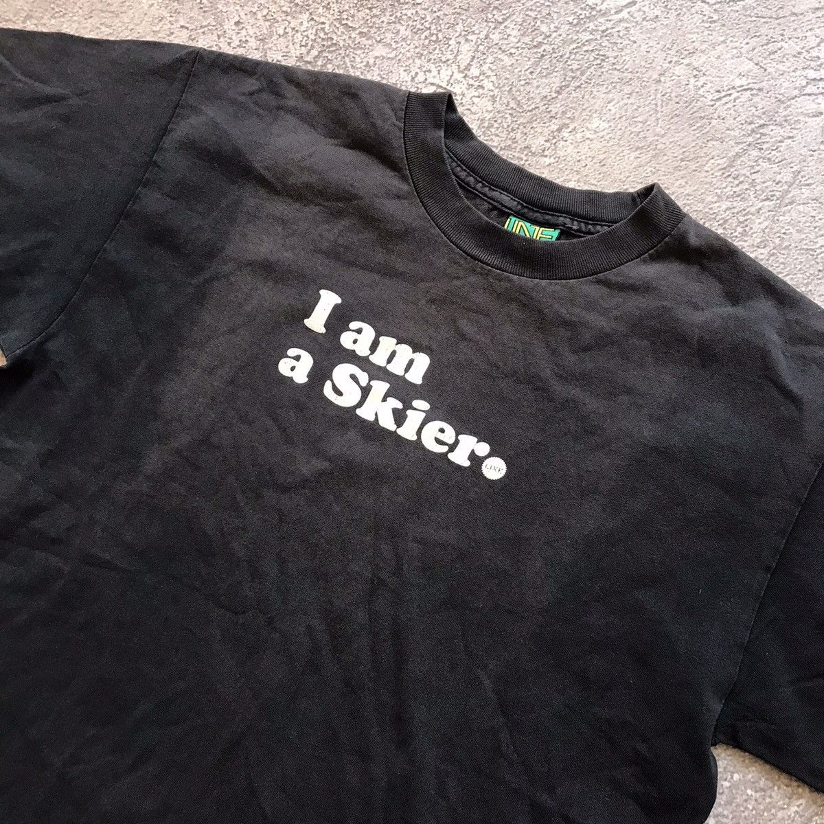Vintage Vintage 90s Faded Graphic Skier Slogan Tee Skate Grunge M Size US M / EU 48-50 / 2 - 4 Thumbnail