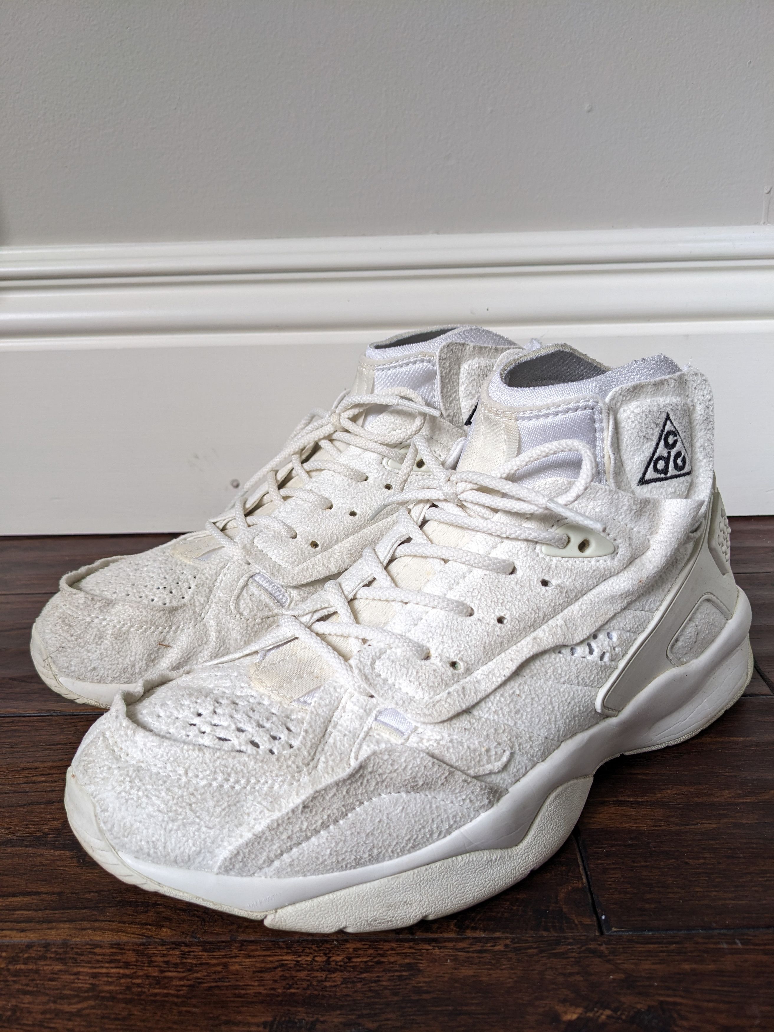 image of Comme Des Garcons x Nike Air Mowabb Cdg Shoes in Sail White, Men's (Size 9)