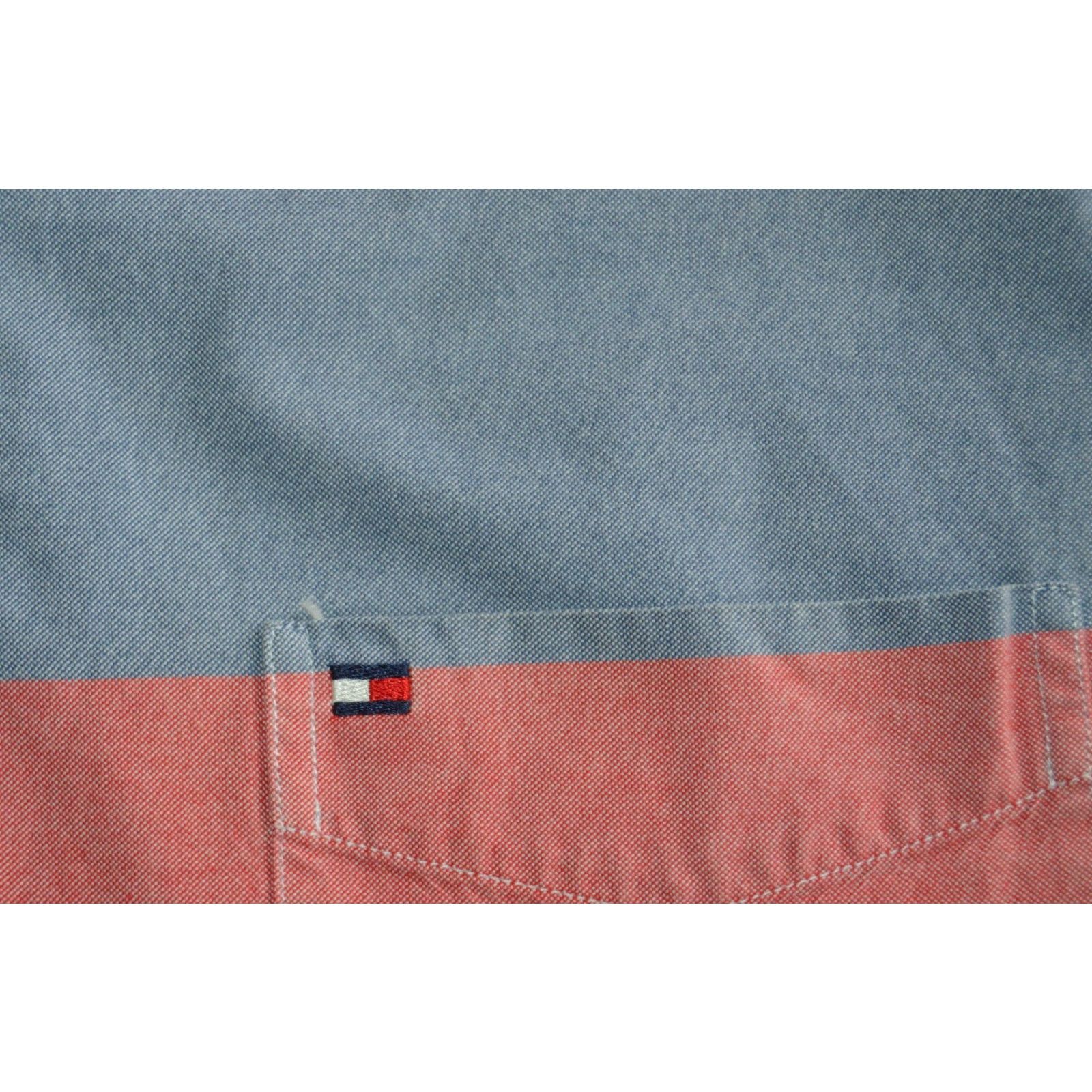 Tommy Hilfiger Tommy Hilfiger Button Oxford Shirt XL Colorblock Striped Hip Hop Preppy Size US XL / EU 56 / 4 - 3 Thumbnail