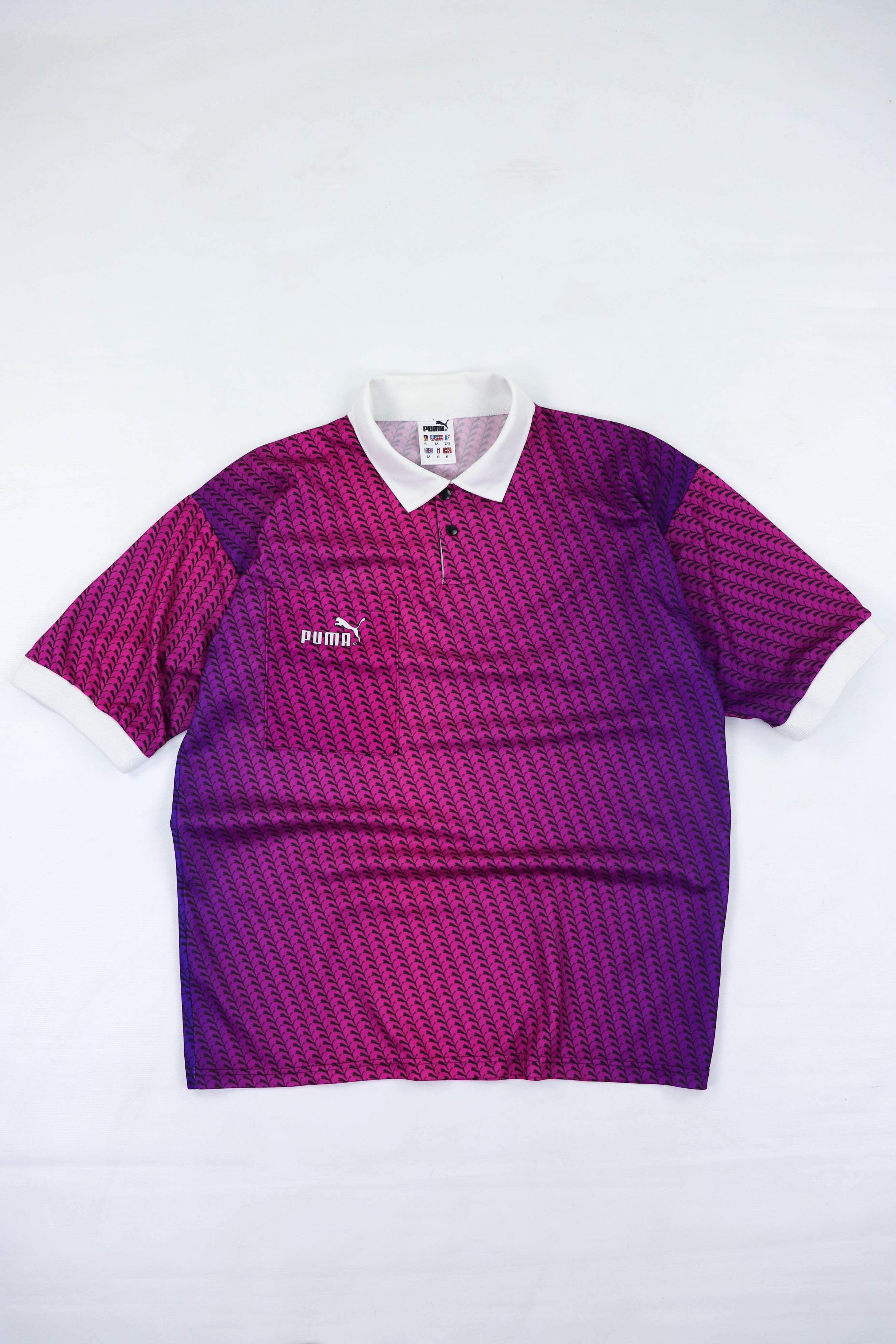 Puma PUMA Vintage Purple Pink Gradient Monogram Jersey Shirt Size US M / EU 48-50 / 2 - 1 Thumbnail