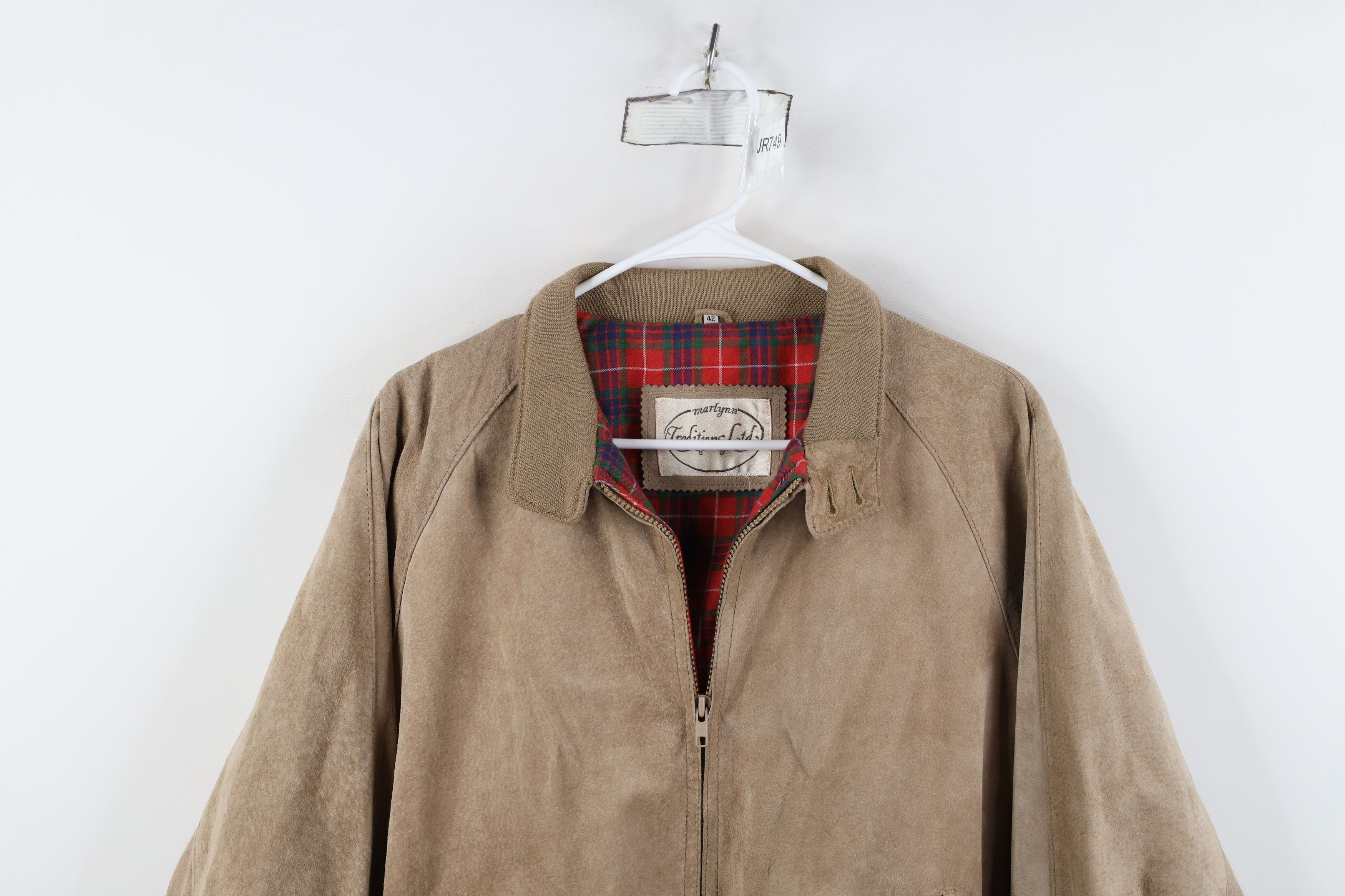 Vintage Vintage 90s Streetwear Leather Knit Bomber Jacket Beige Size US XL / EU 56 / 4 - 2 Thumbnail