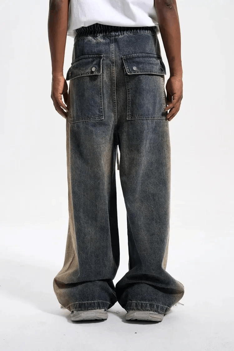 Japanese Brand × Jean Baggy Washed Zipper Gradient Vintage Denim Jeans Size US 32 / EU 48 - 6 Thumbnail