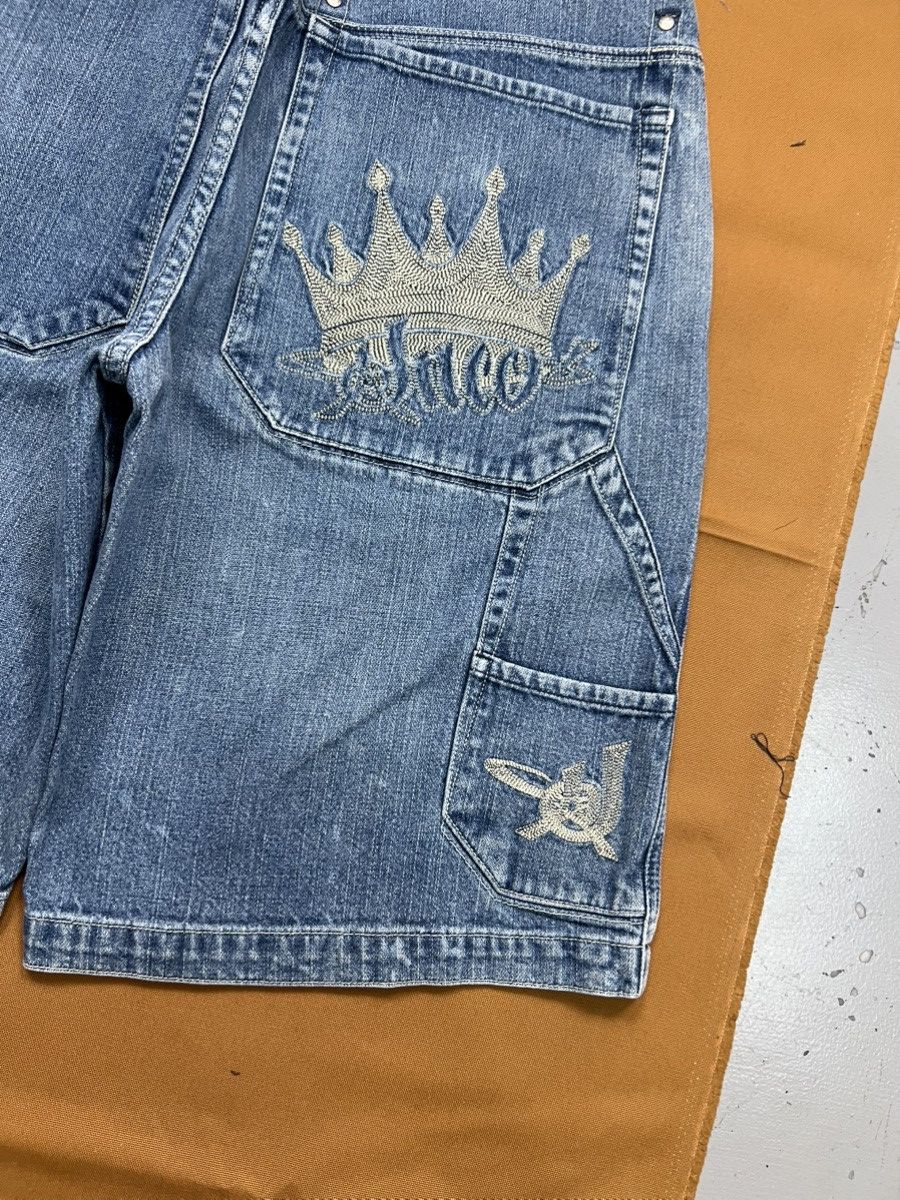 JNCO × Southpole × Vintage Rare vintage jnco crown embroidery denim jort Size US 35 - 8 Thumbnail