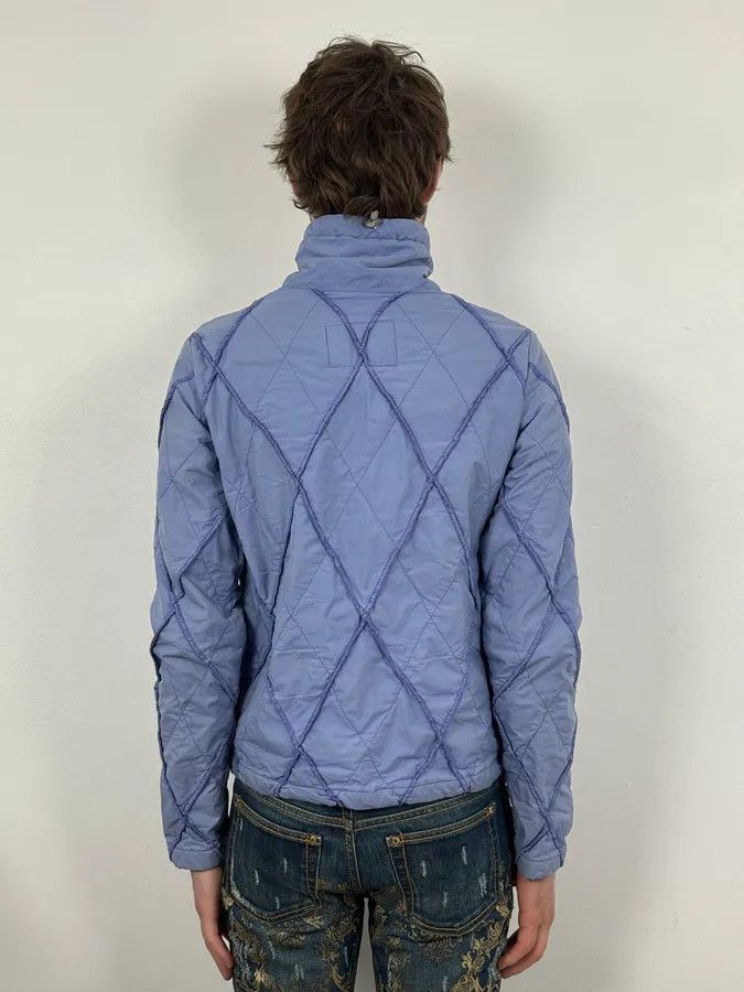 Marithe + Francois Girbaud FW2000 Marithé + François Girbaud Light Blue Quilted Geometric Nylon Jacket Size US S / EU 44-46 / 1 - 2 Thumbnail