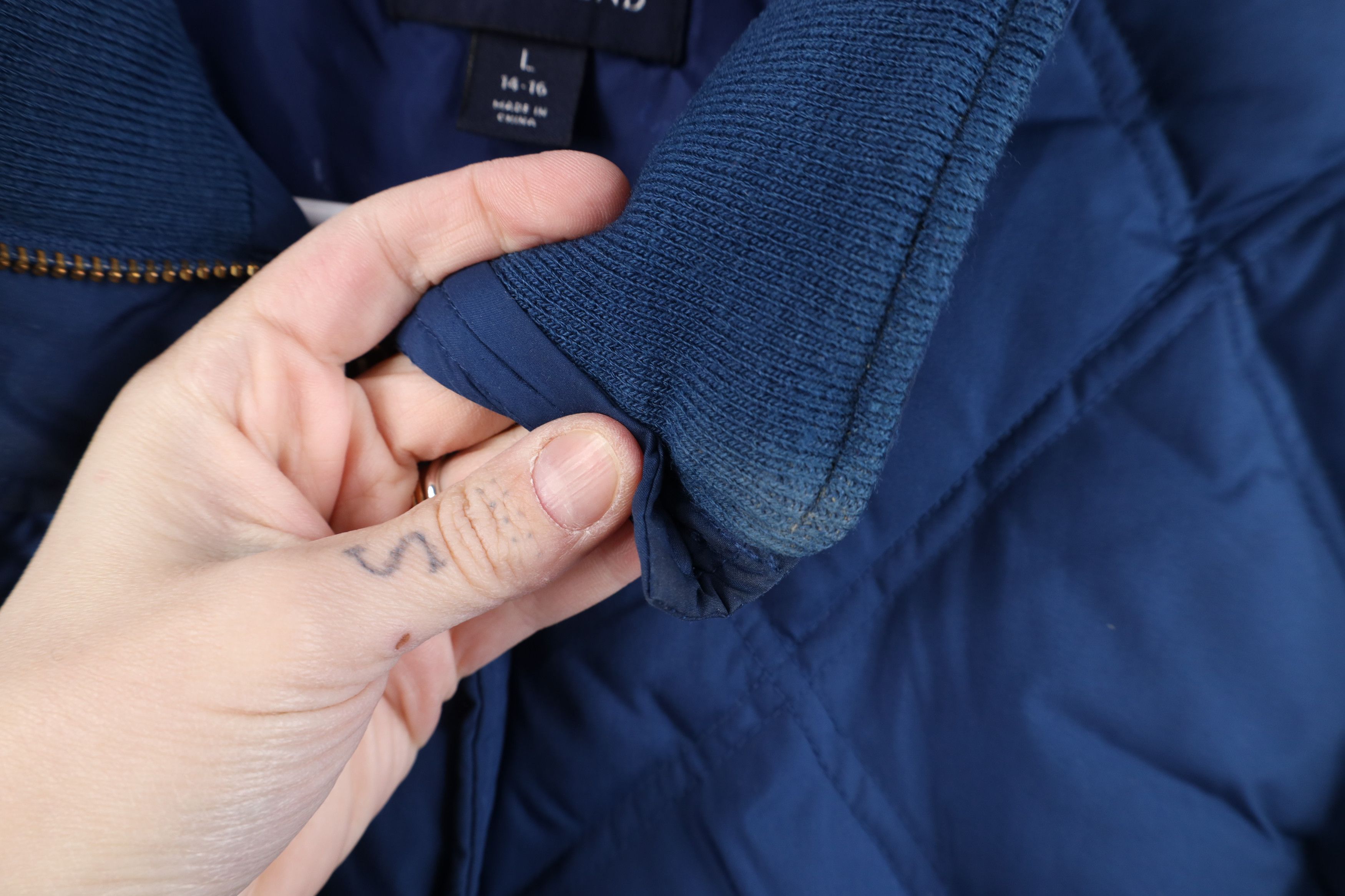 Lands' End Vintage Y2K Lands End Quilted Duck Down Puffer Jacket Size L / US 10 / IT 46 - 10 Thumbnail