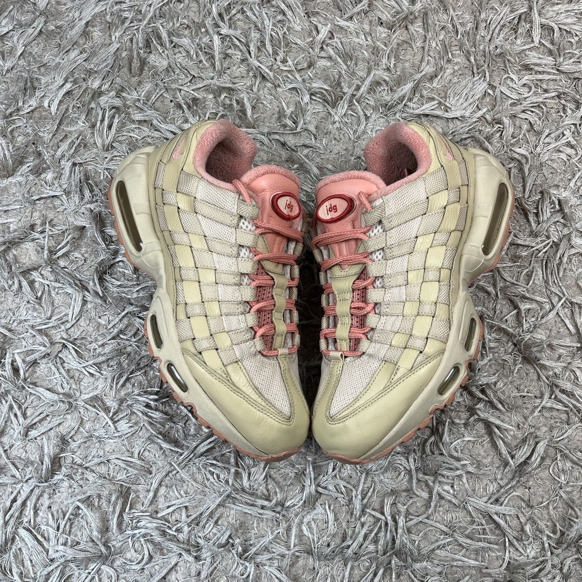 Nike Nike Air Max 95 ID Beige Pink drill Swag Y2k Sport Size US 9.5 / EU 42-43 - 1 Thumbnail