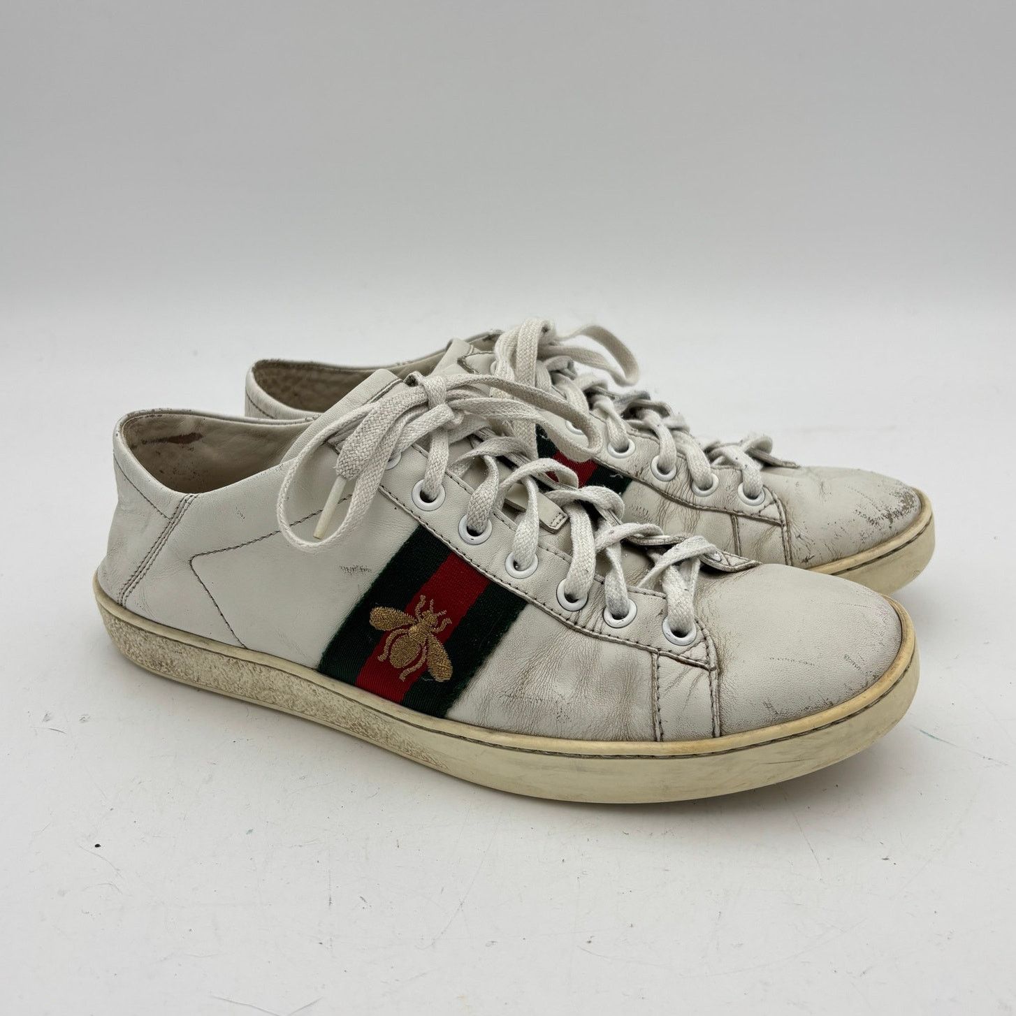 Gucci Gucci Ace Stripe Golden Bee Sneakers Women's 37.5 / 7.5 Size US 7.5 / IT 37.5 - 1 Thumbnail