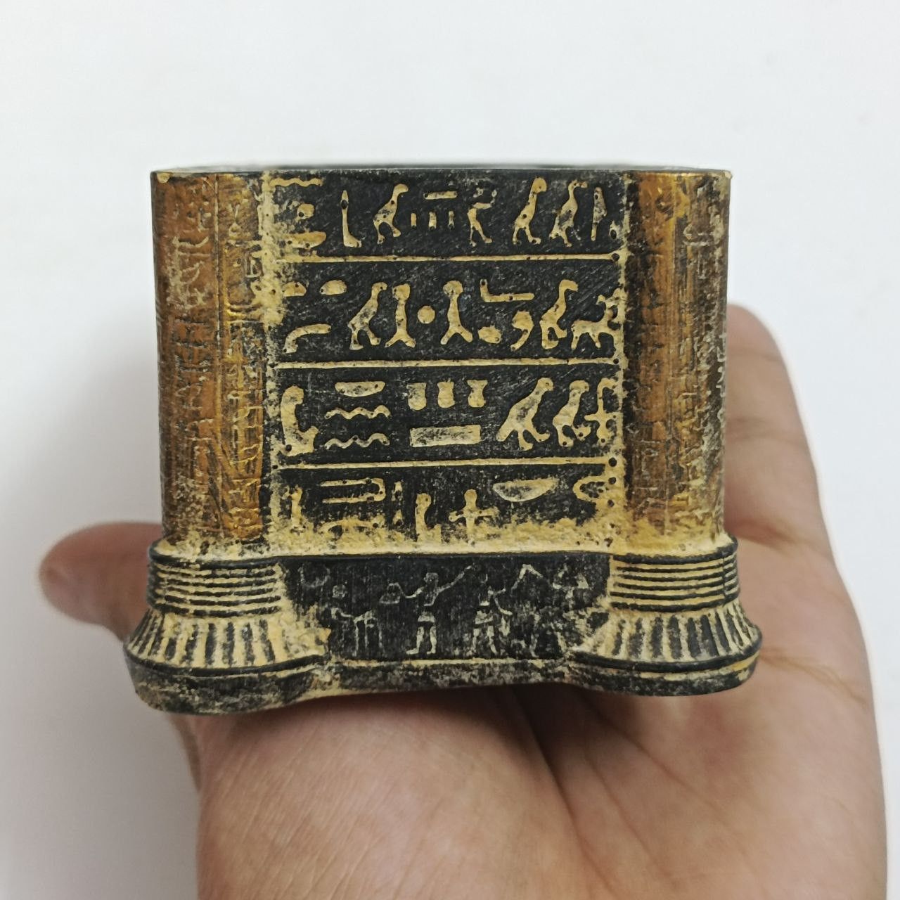 Other Antique-style Egyptian Pharaoh trinket box with hieroglyphic Size ONE SIZE - 4 Thumbnail