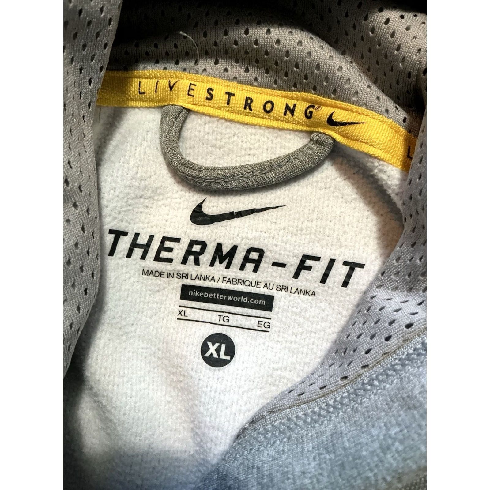 Nike Nike Therma Fit Livestrong Gray Fleece Pullover Hoodie XL Mens Size US XL / EU 56 / 4 - 5 Thumbnail