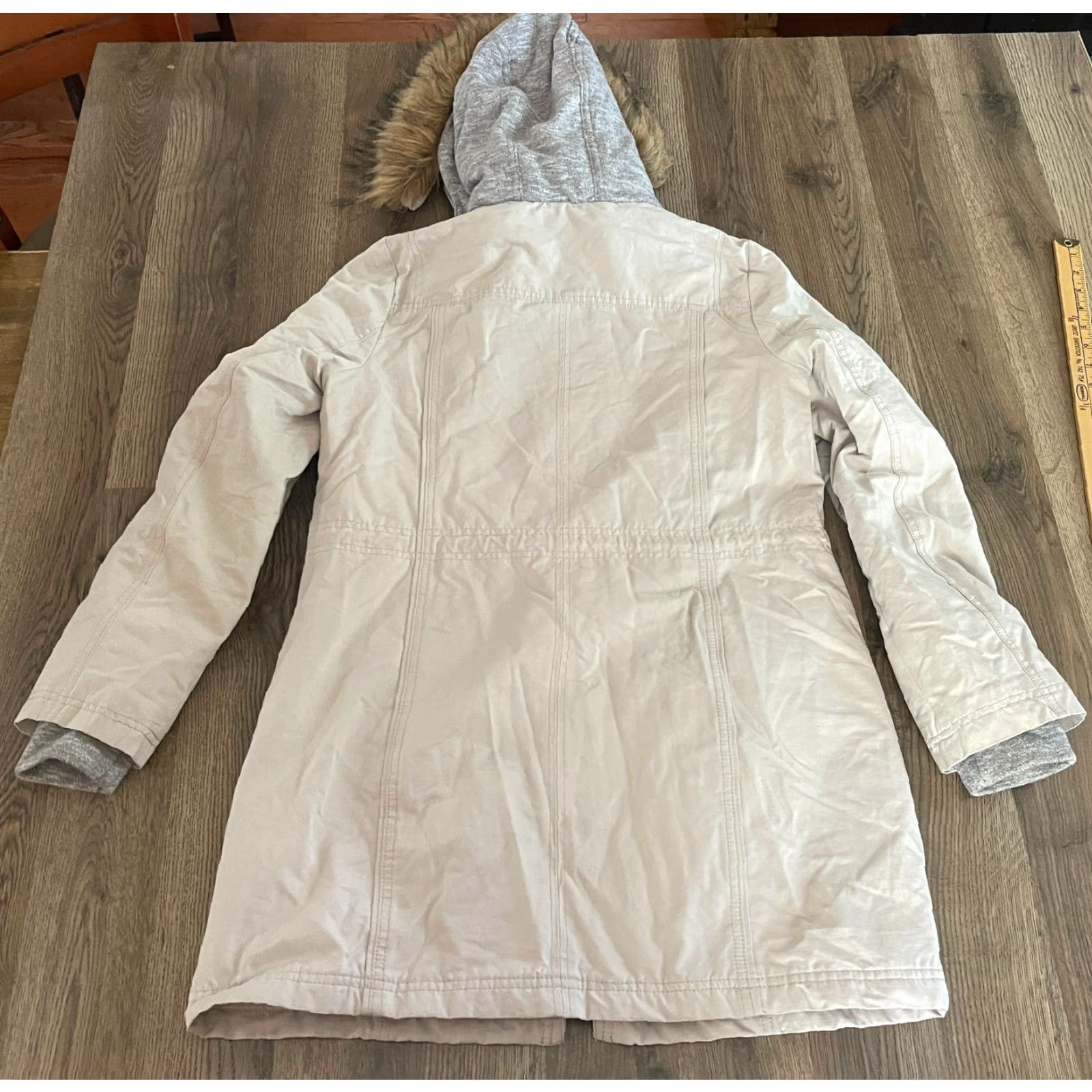 Apt. 9 Apt. 9 Jacket Women's Medium Tan Hoodie Full Zip Parka Coat Shirt option? Size M / US 6-8 / IT 42-44 - 2 Thumbnail