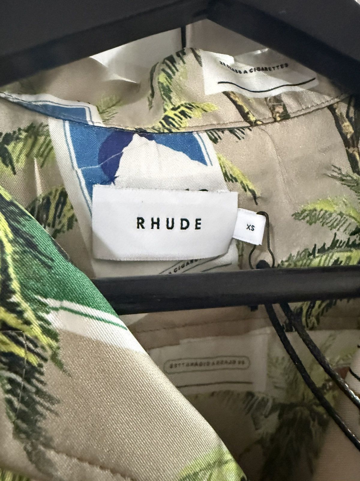 Rhude Rhude Cigarette Print Silk Shirt Size US XS / EU 42 / 0 - 3 Thumbnail