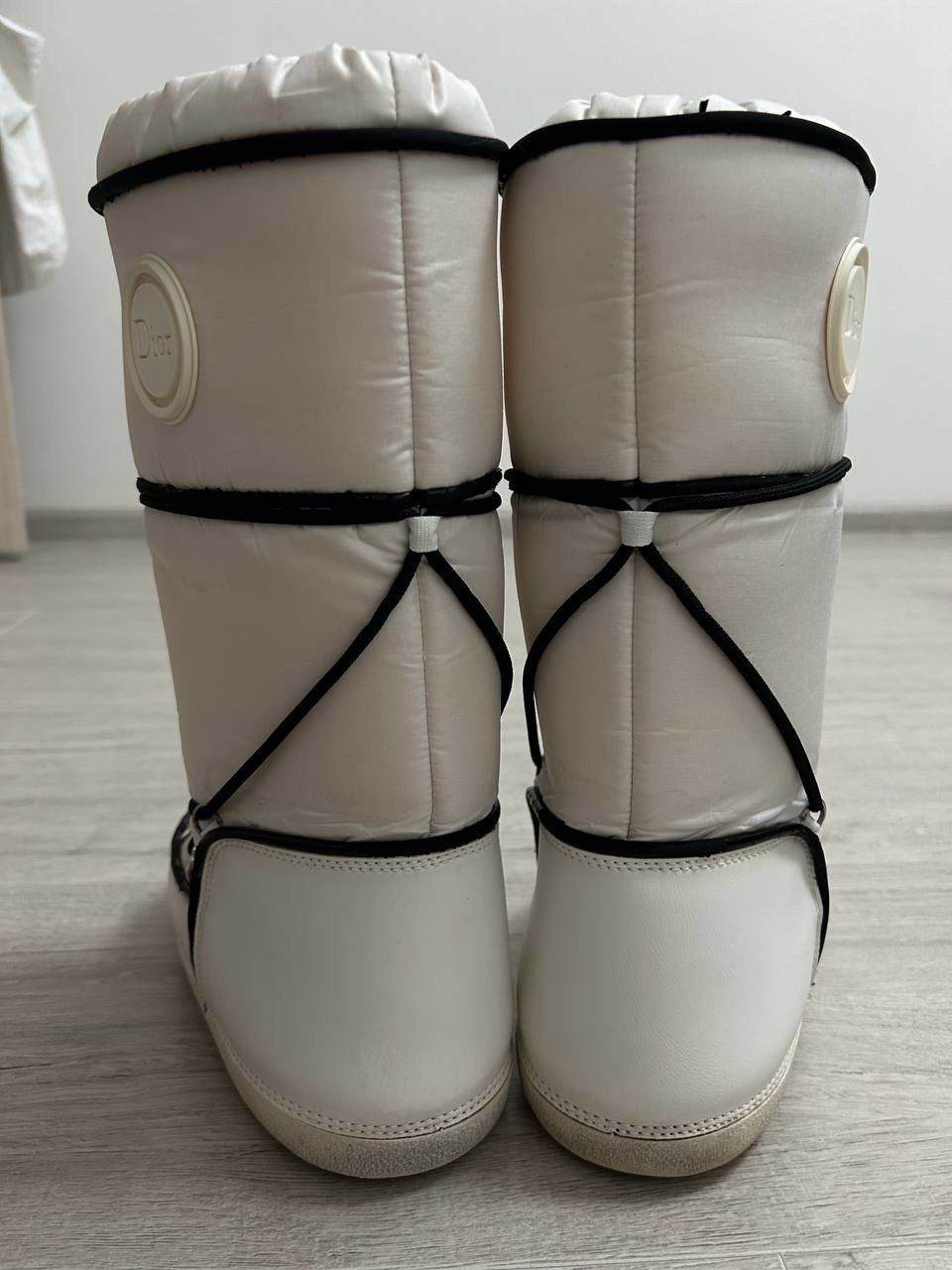 Dior Y2K Dior by John Galliano White Black Snow Moon Ski Boots Size US 7 / IT 37 - 9 Thumbnail