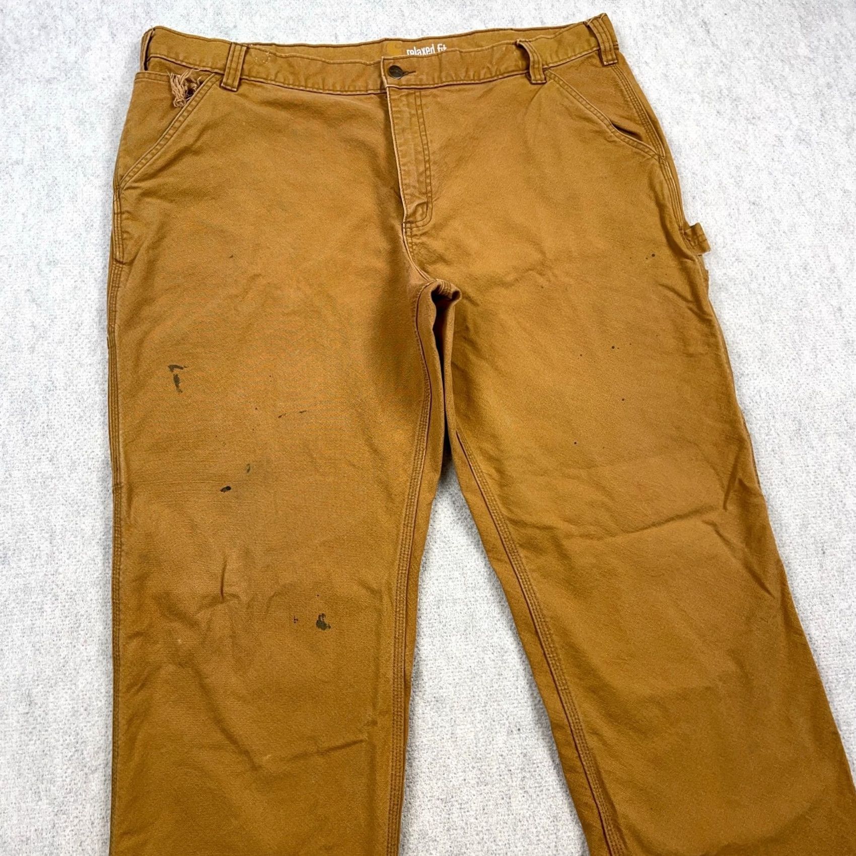 Carhartt Carhartt Pants Men 42x30 Carpenter Duck Canvas Relaxed Faded Distressed Baggy B2 Size US 42 / EU 58 - 5 Thumbnail