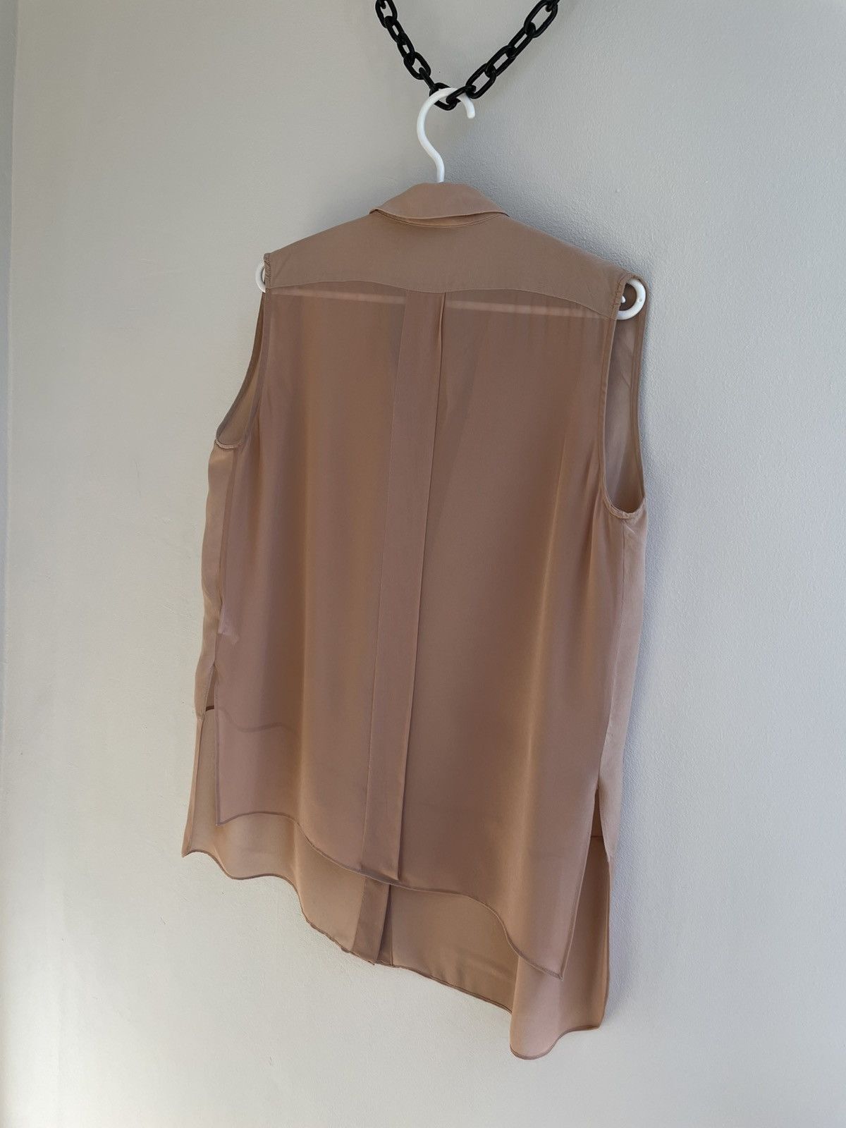 Acne Studios × Designer Acne Studios Silk Blouse Top blouse Front Sleeveless Vest Size XS / US 0-2 / IT 36-38 - 14 Thumbnail