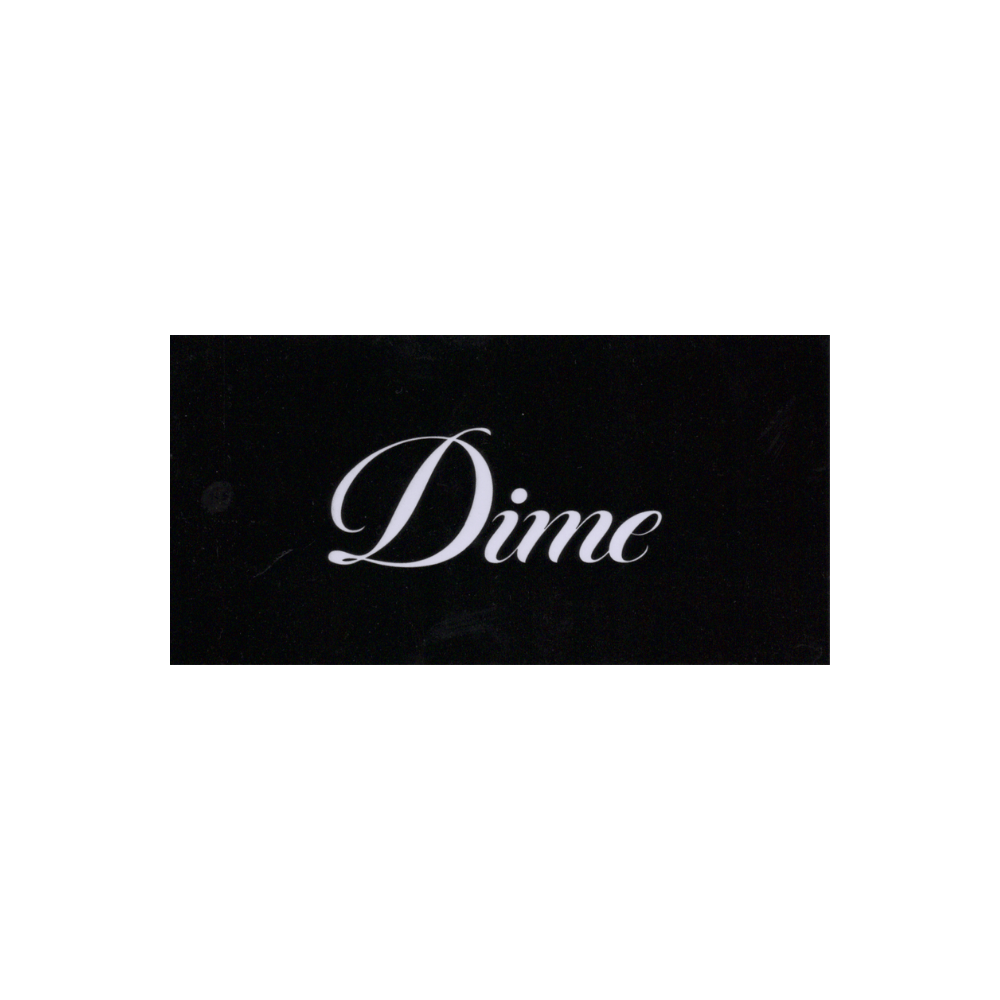 Dime Dime Cursive Logo Sticker Black Size ONE SIZE - 1 Preview