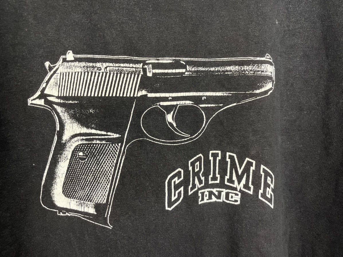 Vintage Vintage 90s Crime Inc. skateboard gangster t shirt Size US L / EU 52-54 / 3 - 5 Thumbnail