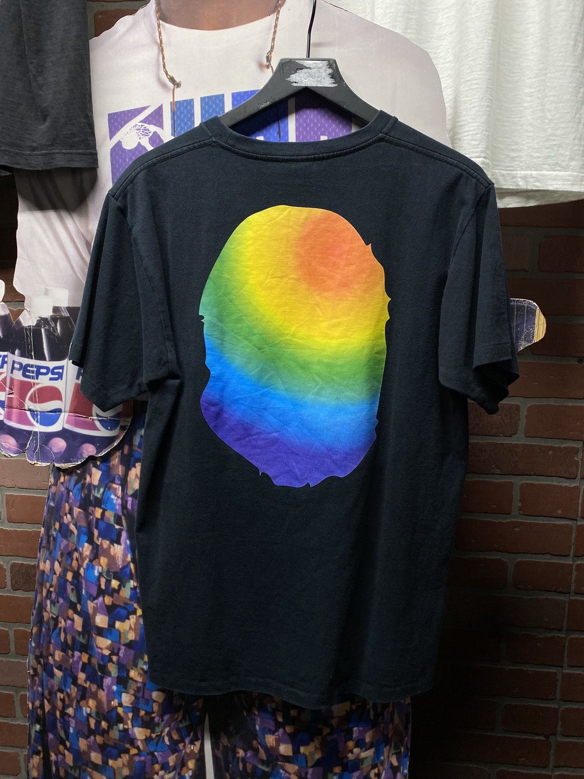 Bape Rainbow Big Ape Head Tee Size US M / EU 48-50 / 2 - 3 Thumbnail