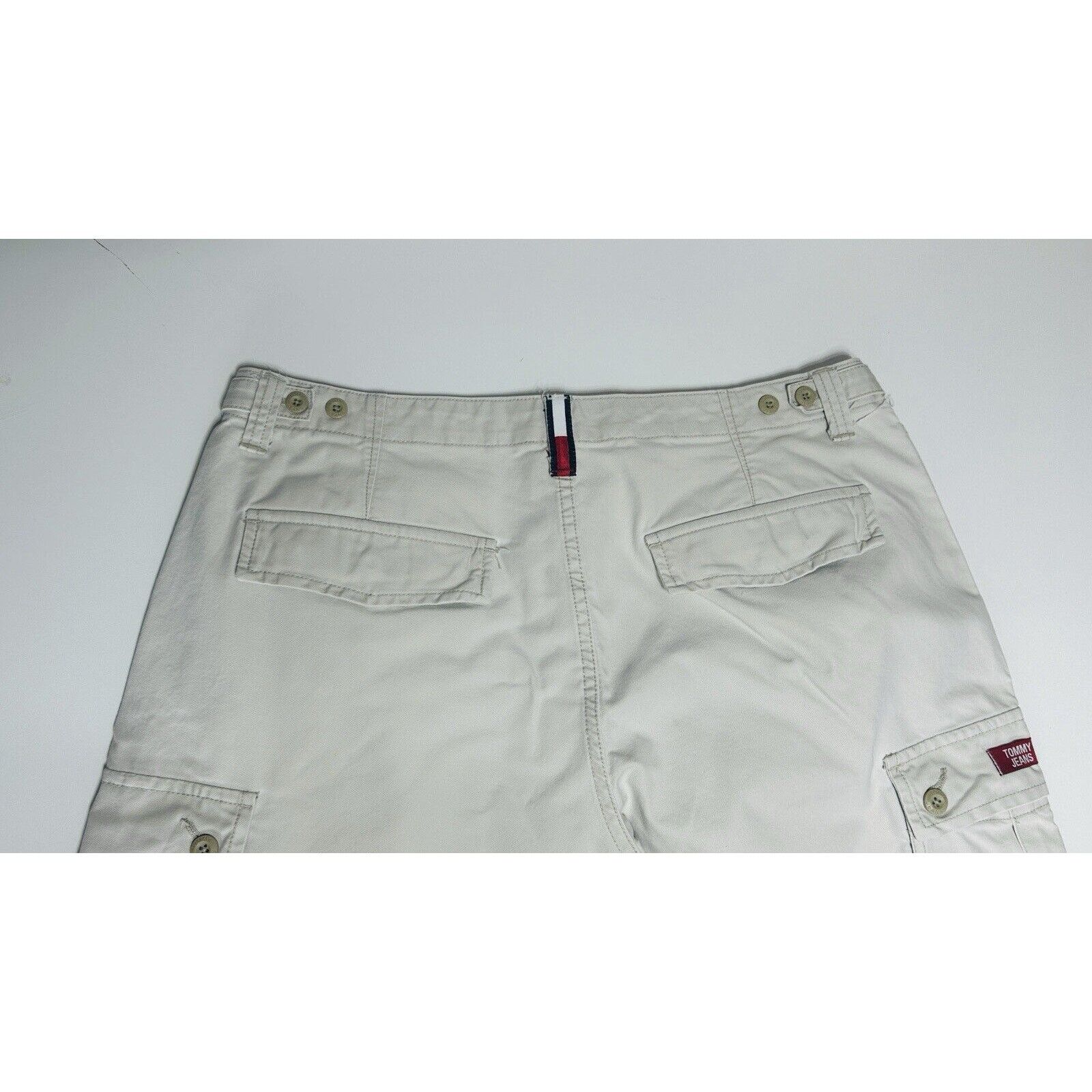 Tommy Hilfiger Vintage Wide Leg Tommy Jeans Mens Cargo Khaki Pants 38 90s Size US 38 / EU 54 - 11 Thumbnail