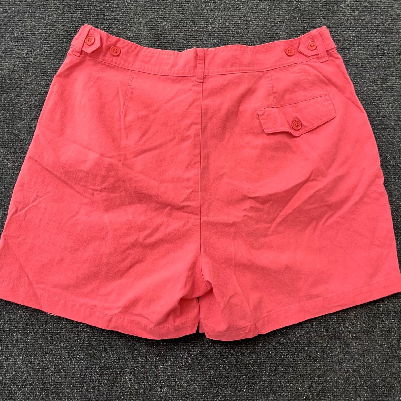 Vintage VINTAGE Cassie West Juniors 13/14 Pink Pleated Chino High Waist Shorts Size 34" / US 12 / IT 48 - 5 Thumbnail