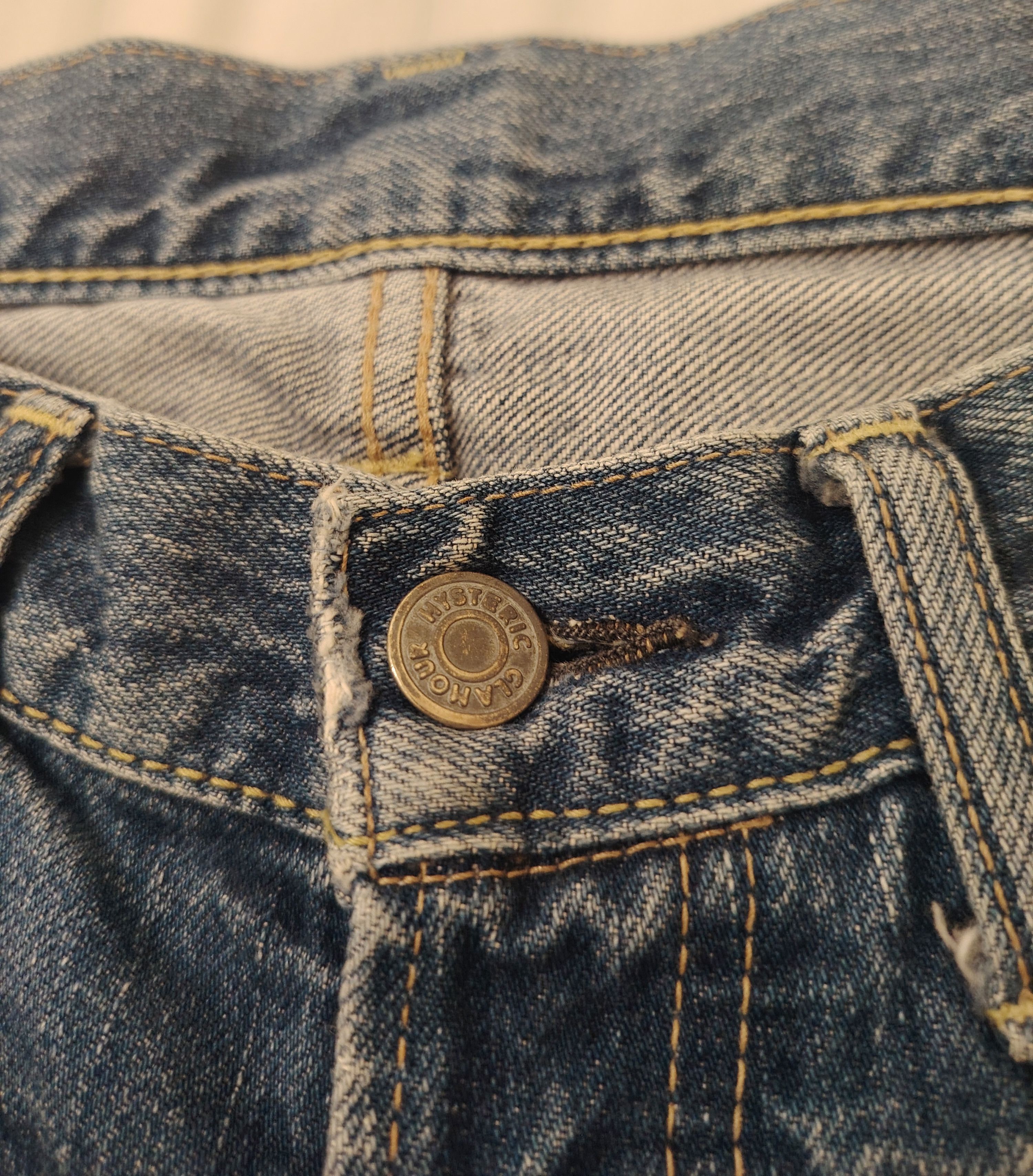 Hysteric Glamour Thrashed Distressed Hysteric Glamour Studded Selvedge Jeans Size US 30 / EU 46 - 15 Thumbnail