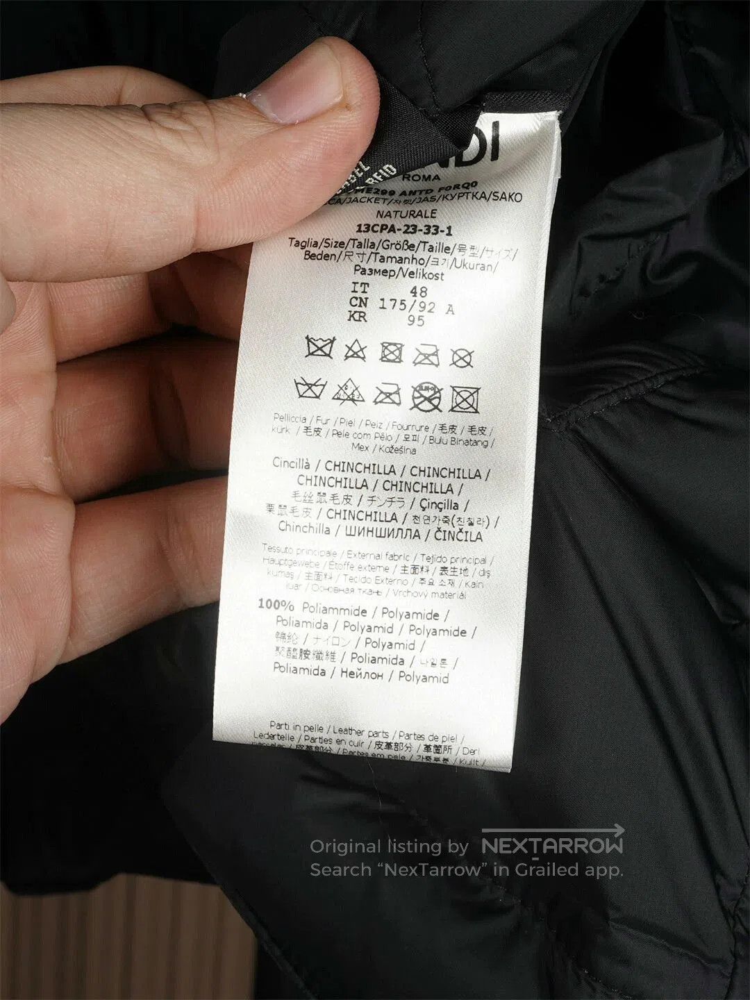 Fendi Fendi Men's Fur Down Jacket. Size US M / EU 48-50 / 2 - 8 Thumbnail