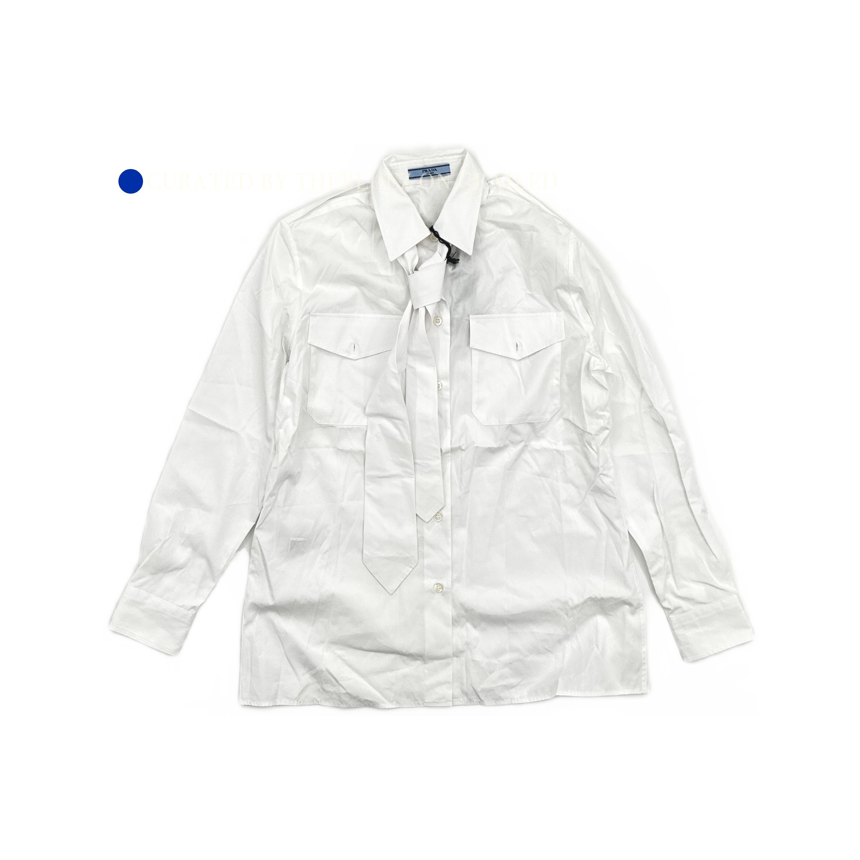 Prada Elegant White Button-Up Shirt in Size S Size US S / EU 44-46 / 1 - 1 Thumbnail