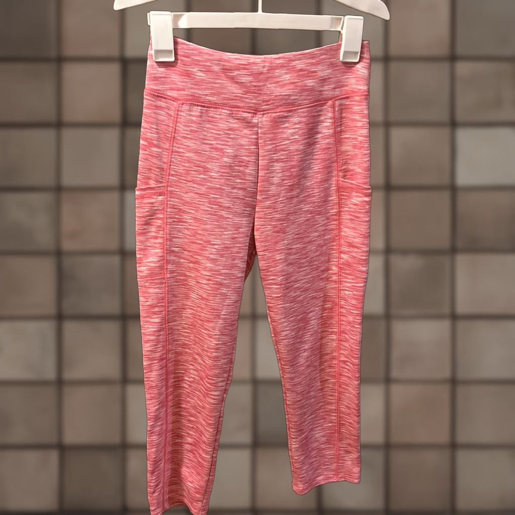 Pinko J.Crew Factory Cropped Leggings Space-dyed Pink Side Pocket Small Pink Athletic Leggings Womens Regular Size S Size 28" / US 6 / IT 42 - 1 Thumbnail