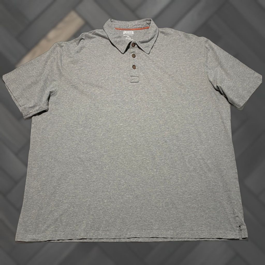 Duluth Trading Company Duluth Trading Co Polo Shirt Mens Big 3X Gray Short Sleeve Spillfighter Longtail T Shirt Workwear Casual Big & Tall Size US XXL / EU 58 / 5 - 1 Thumbnail