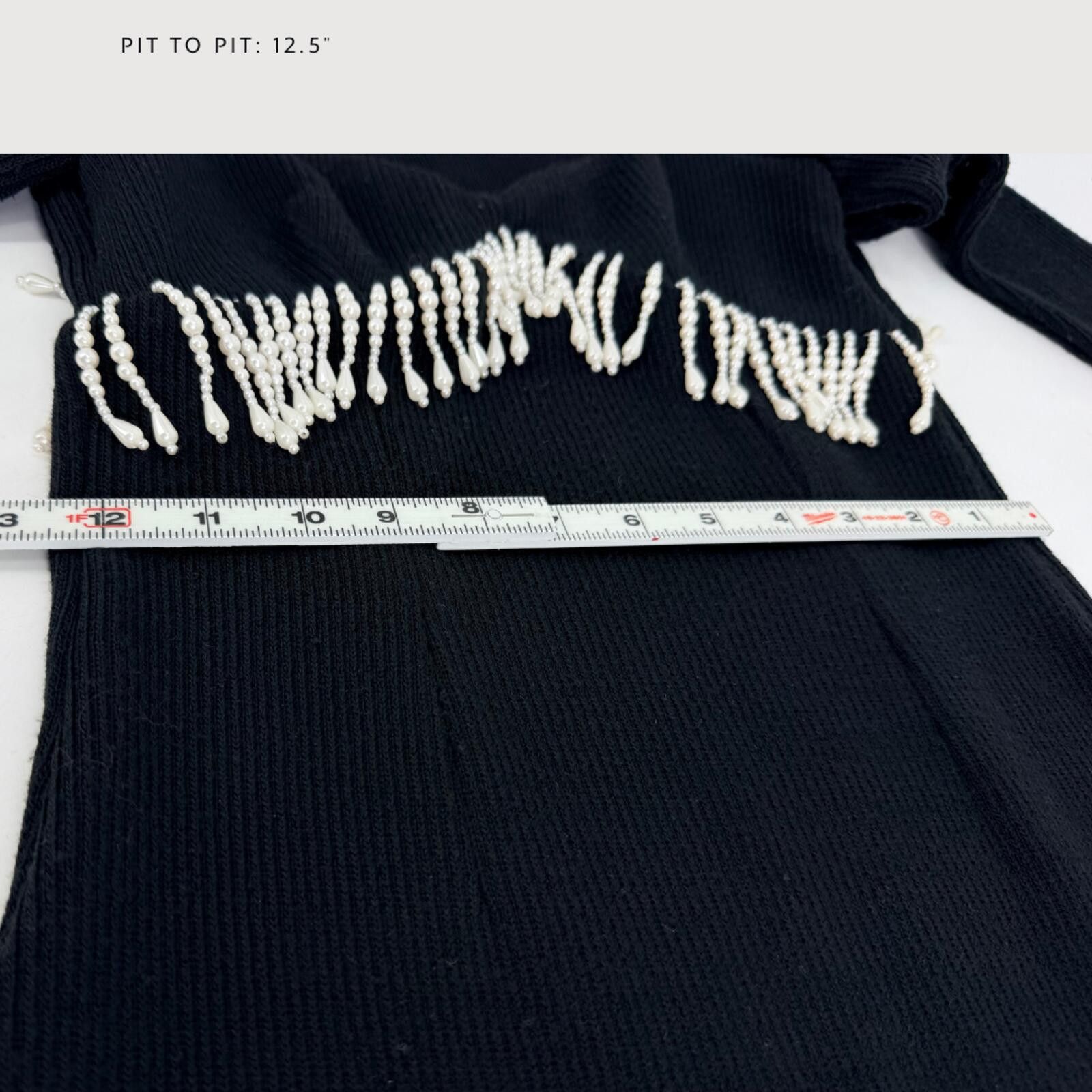 Other Saylor Alina Ribbed Midi Dress Bell Sleeve Black XS Size XS / US 0-2 / IT 36-38 - 8 Thumbnail