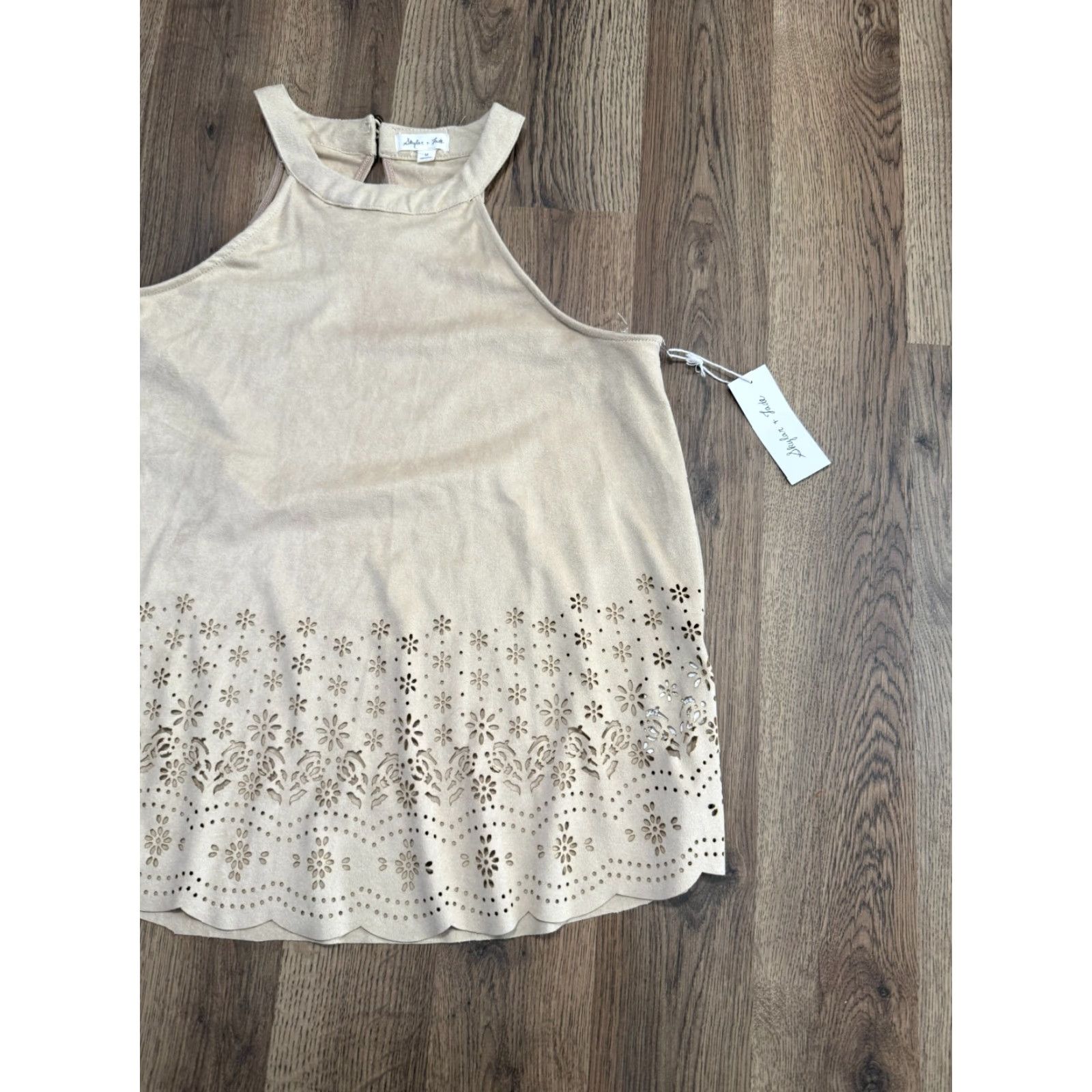 Velvet Skylar & Fade Tank Women Medium Brown Velvet Floral Stamp NWT Size M / US 6-8 / IT 42-44 - 3 Thumbnail