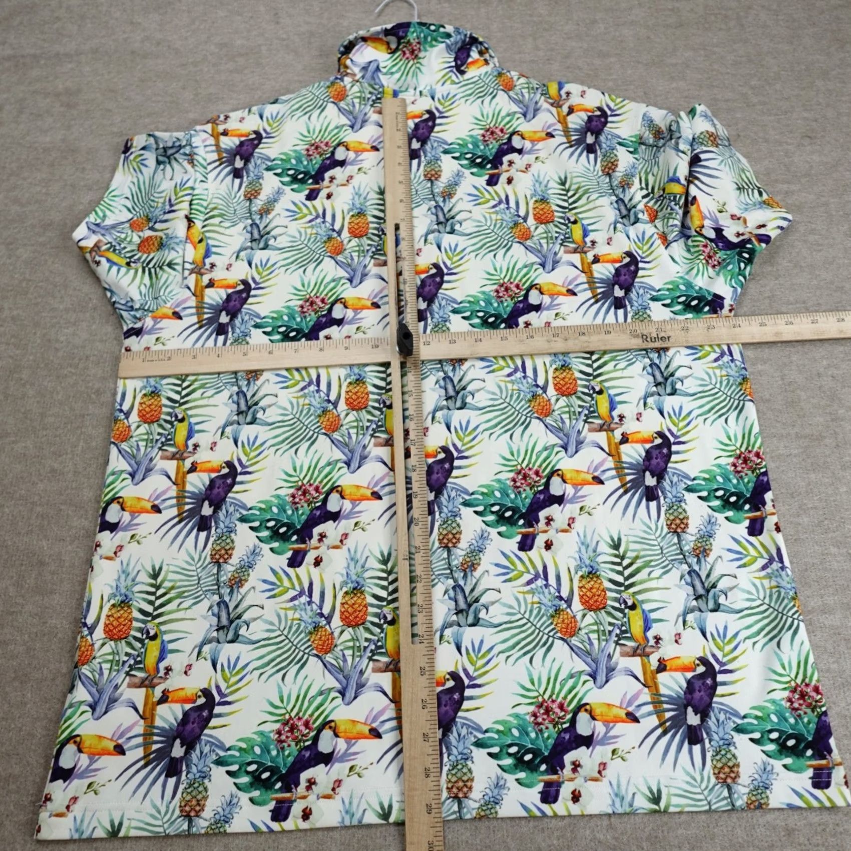 Vintage Royal & Awesome Polo Shirt XL White Performance All Over Toucan Print Polo Shirt Men XL White Toucan Print Size US XL / EU 56 / 4 - 5 Thumbnail