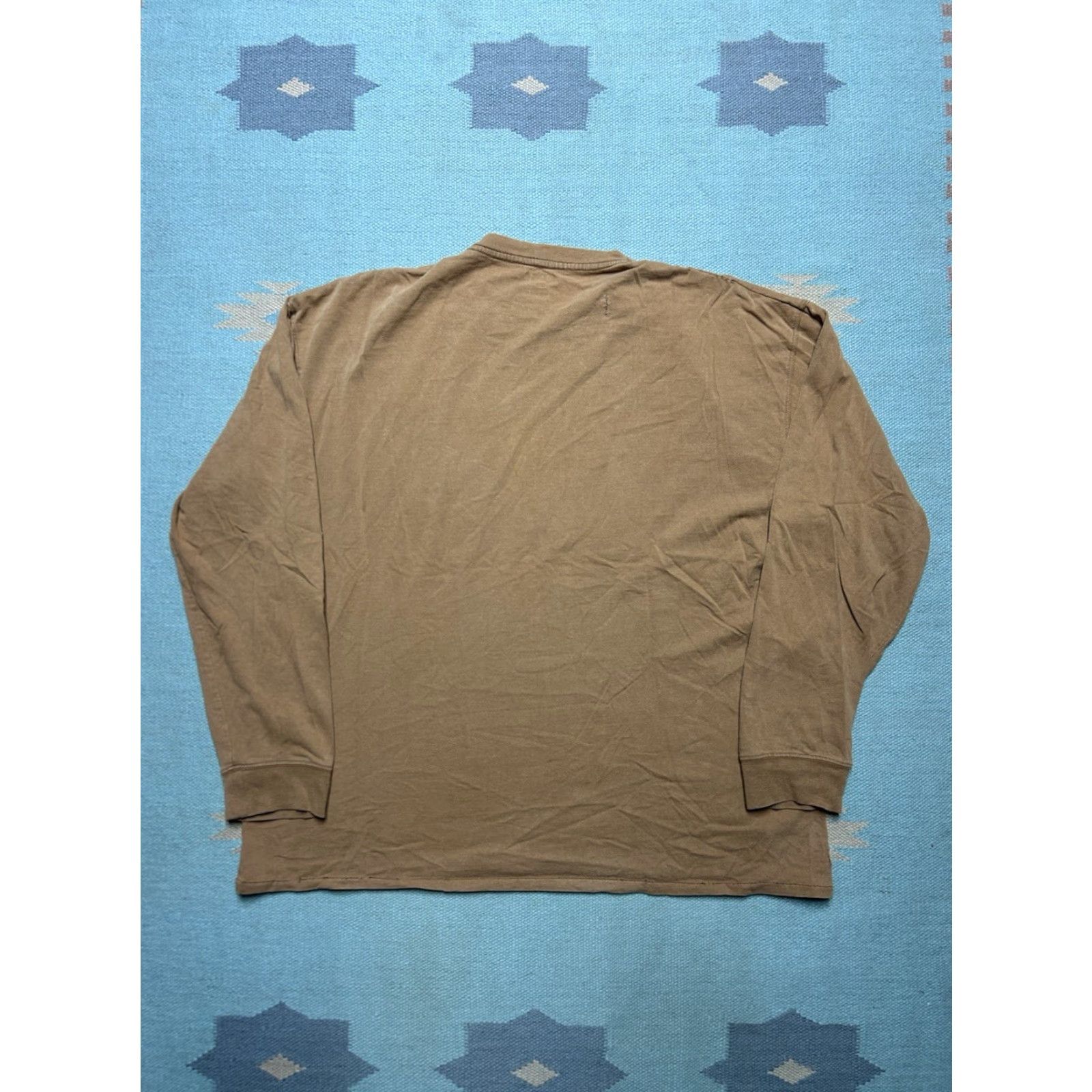 Carhartt VINTAGE Carhartt Long Sleeve Pocket T Shirt Brown Tan Distressed Repaired Boxy XL Mens Size US XL / EU 56 / 4 - 7 Thumbnail