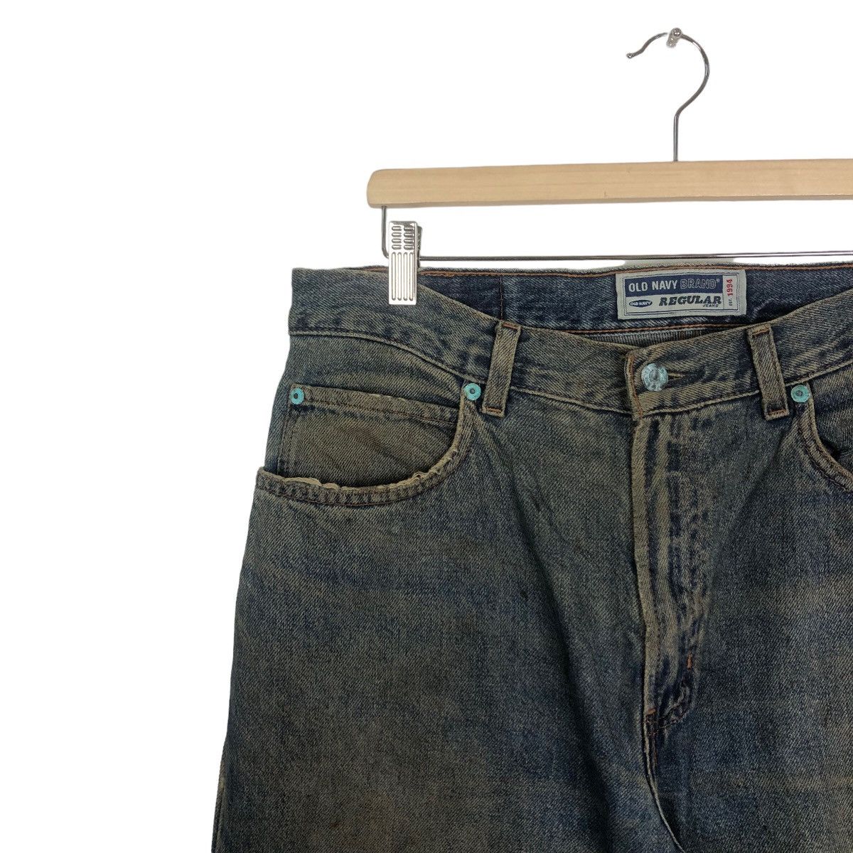 Japanese Brand VINTAGE OLD NAVY JEANS REGULAR FIT ISSEY MIYAKE DESIGN Size US 34 / EU 50 - 4 Thumbnail