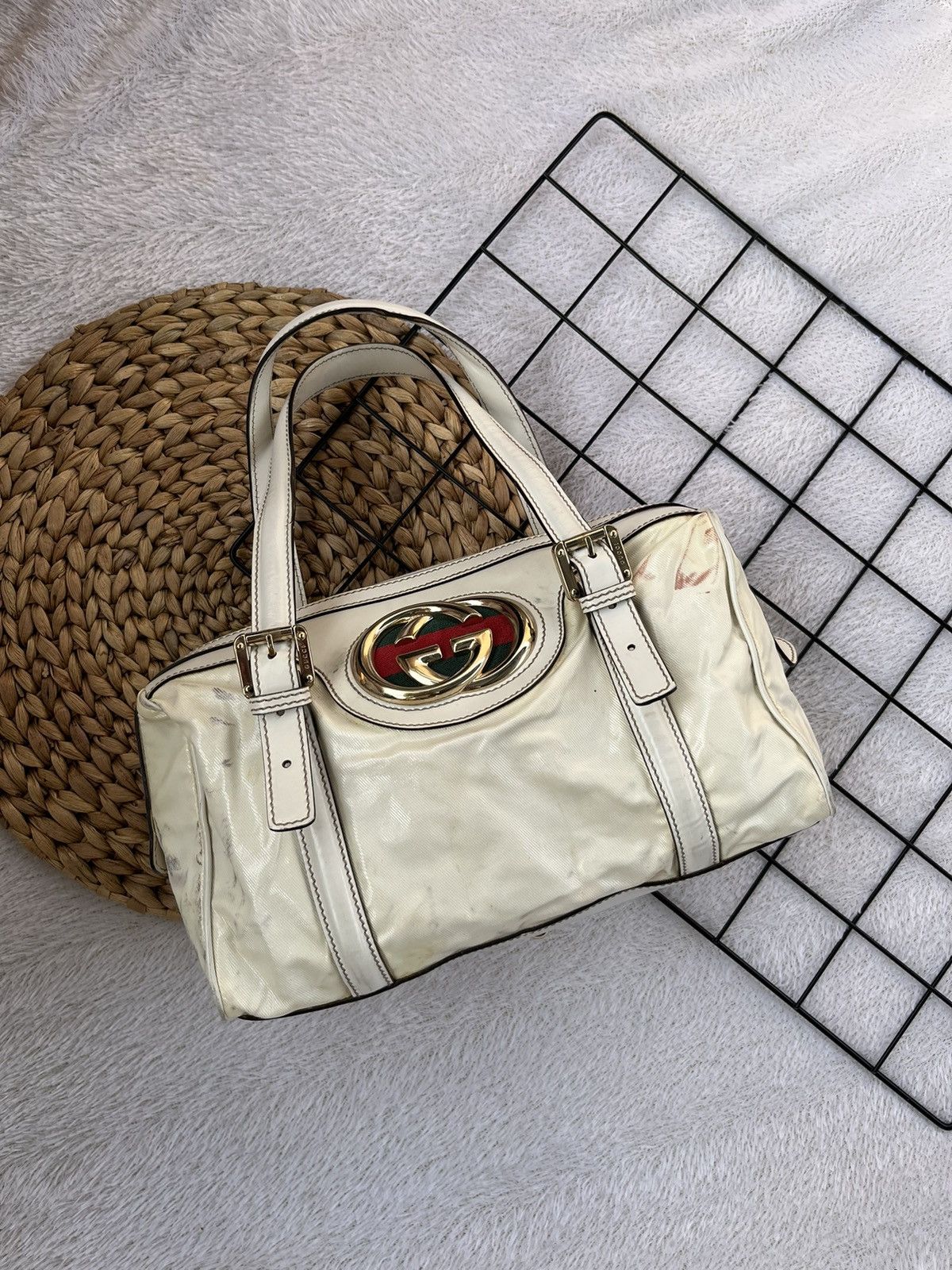 image of Gucci Dialux Britt Small in White, Women's