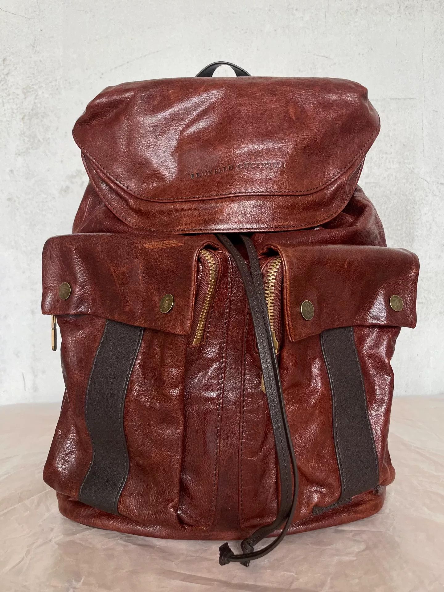 Brunello Cucinelli Brunello Cucinelli Leather Backpack Size ONE SIZE - 1 Thumbnail