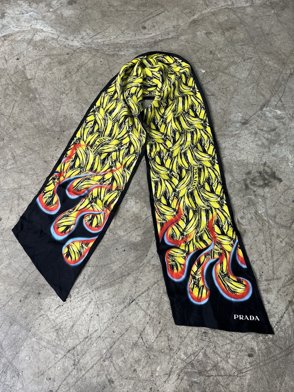 Prada Prada Bananas Printed Silk Scarf (unisex) Size ONE SIZE - 1 Thumbnail