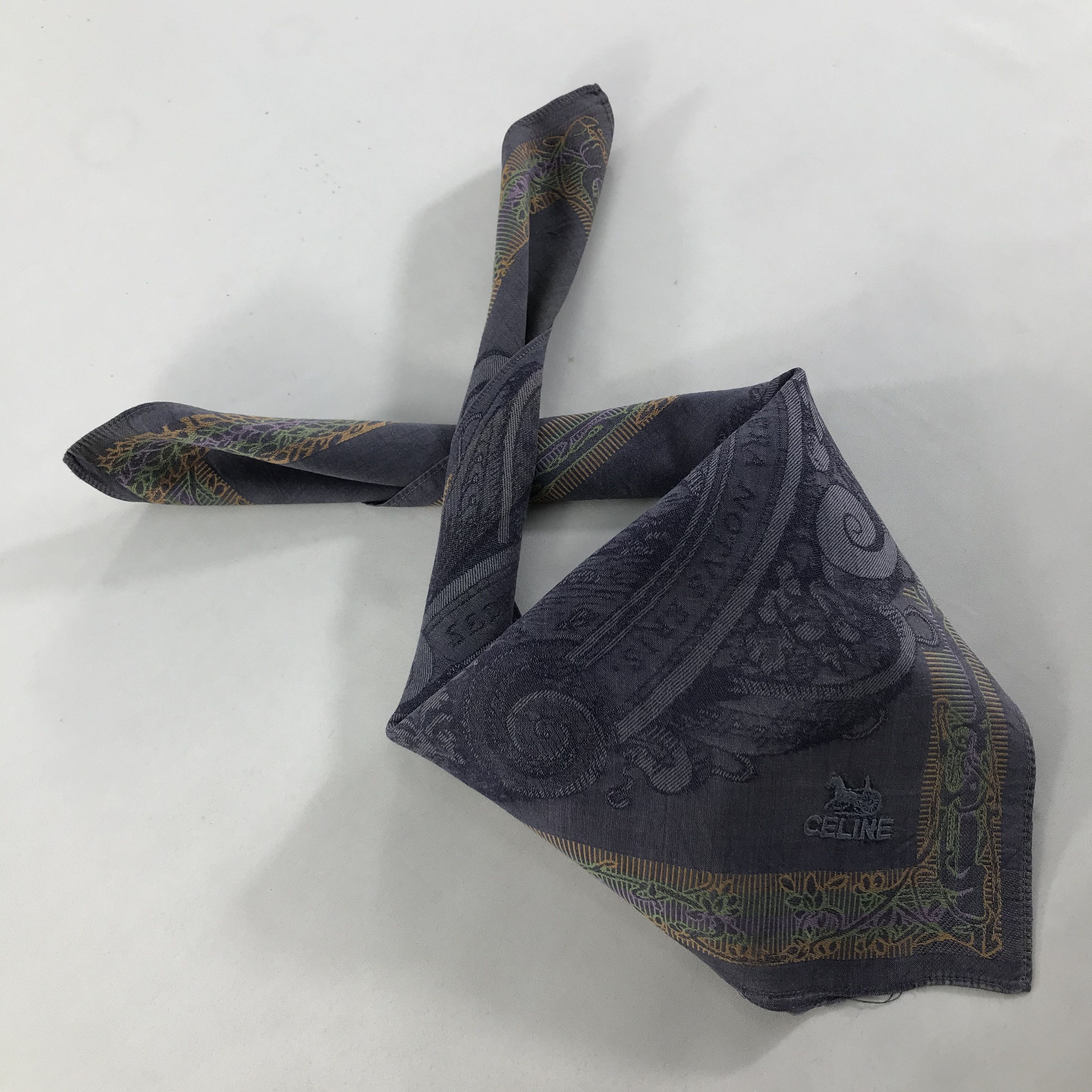 Celine × Vintage Celine Bandana / Handkerchief / Neckerchief - S1496 Size ONE SIZE - 5 Thumbnail