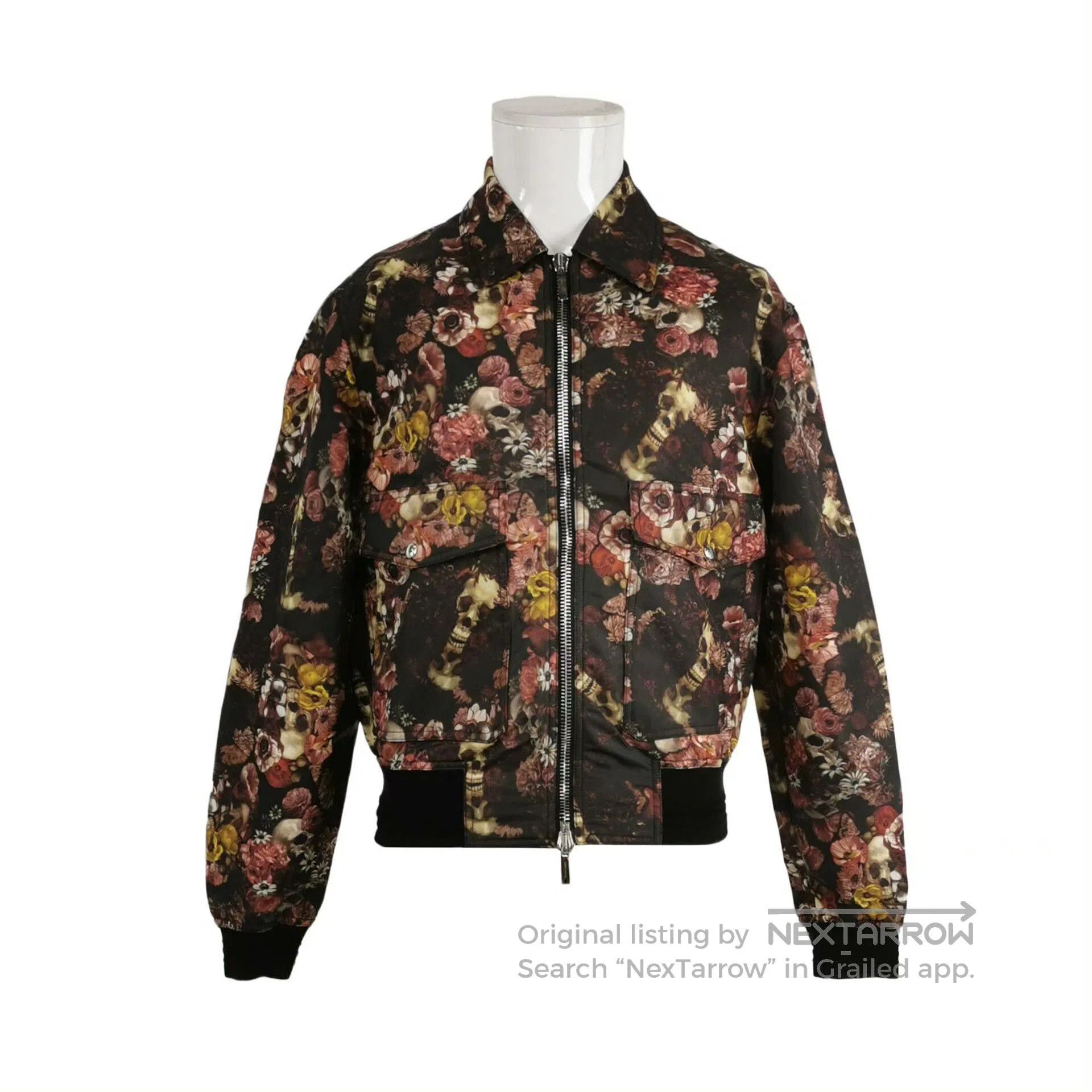 Dior Collaboration Skull Print Zip Jacket.