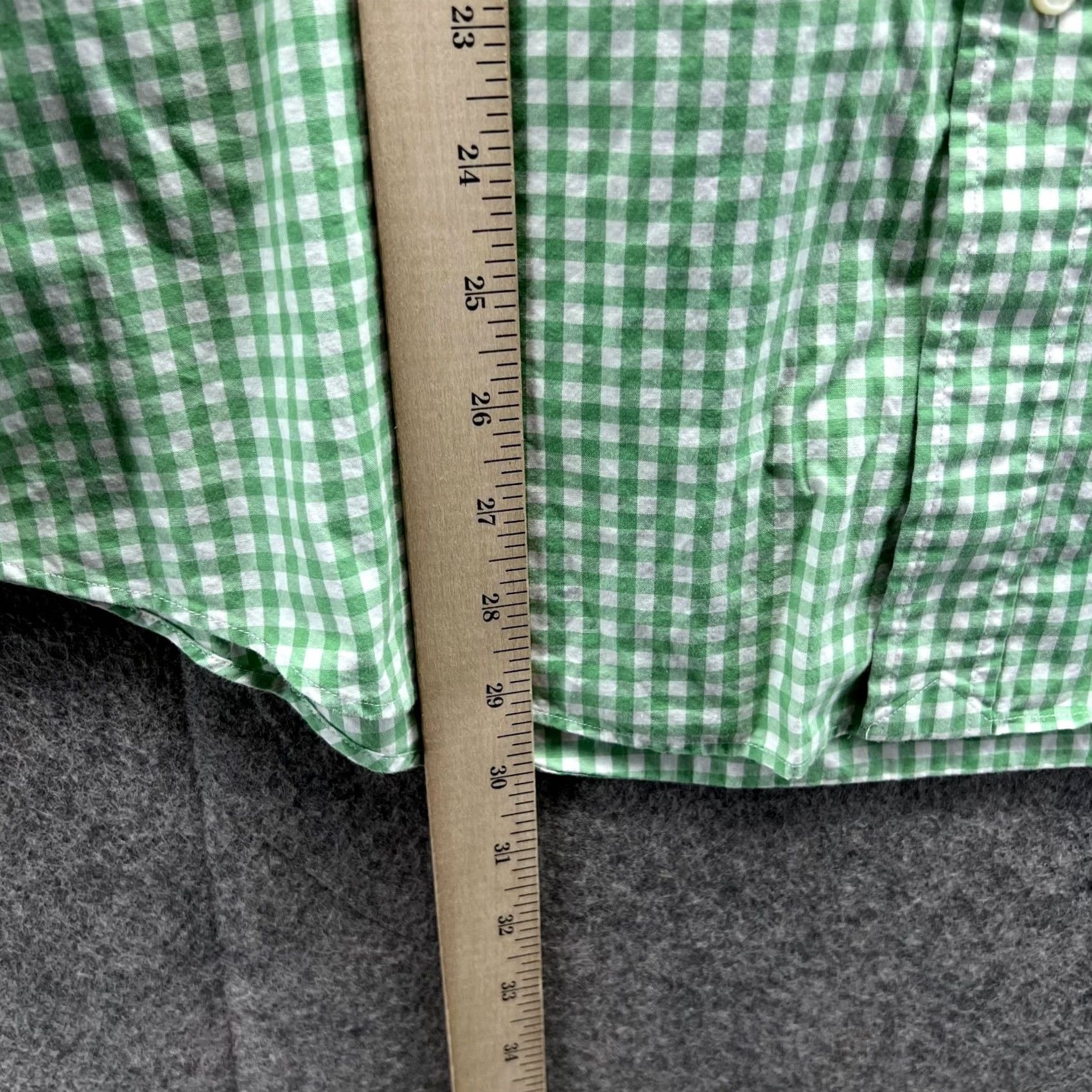 Ralph Lauren VINTAGE Ralph Lauren Shirt Men Large Adult Green White Gingham Button-Down Pony Shirt Boys? Size US L / EU 52-54 / 3 - 6 Thumbnail