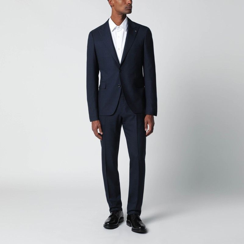Tagliatore Tagliatore Blue Wool Single-Breasted Suit Size US XXL / EU 58 / 5 - 1 Thumbnail