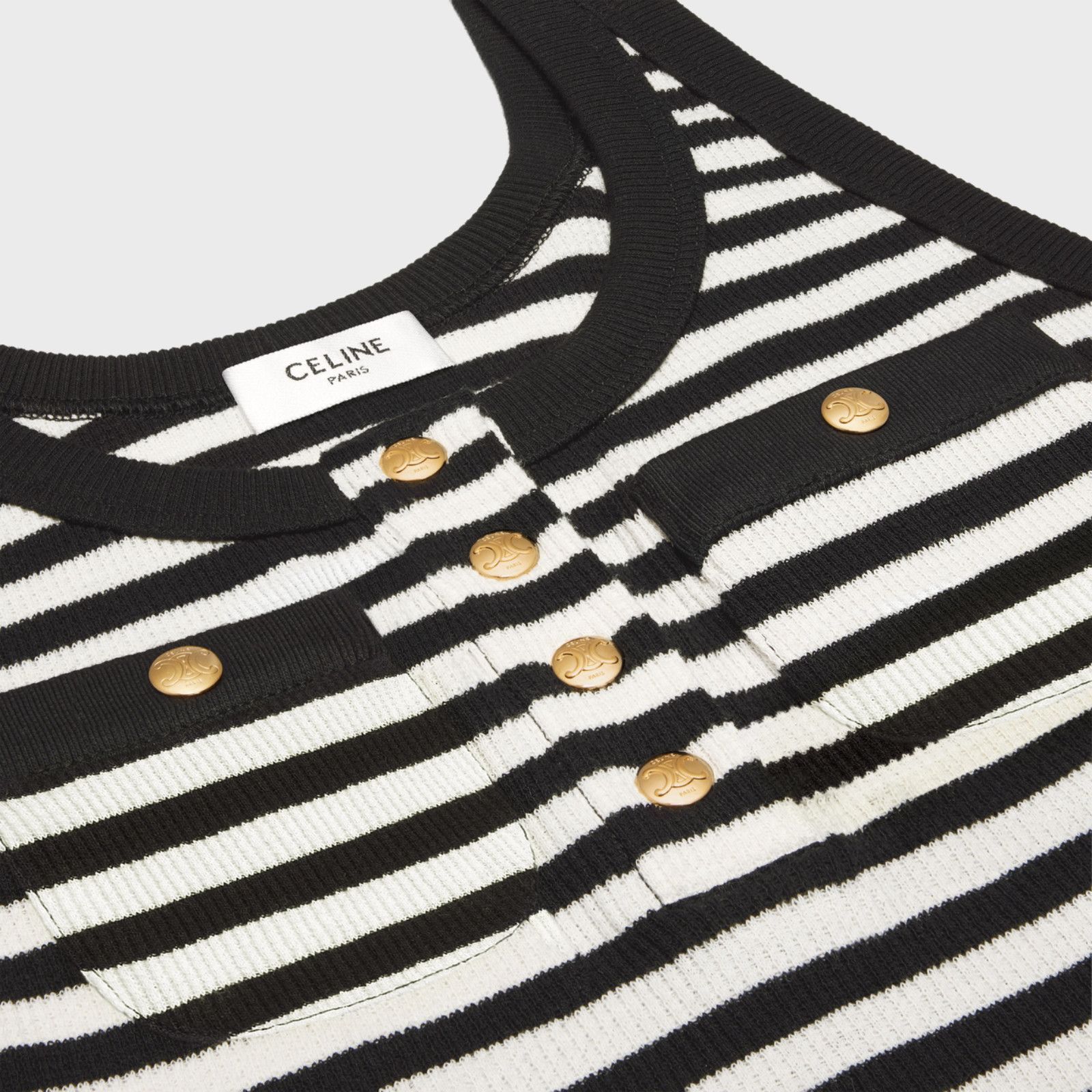 Celine Celine Mariniere Striped Cotton Jersey Tank Top Shirt XL Size XL / US 12-14 / IT 48-50 - 3 Thumbnail