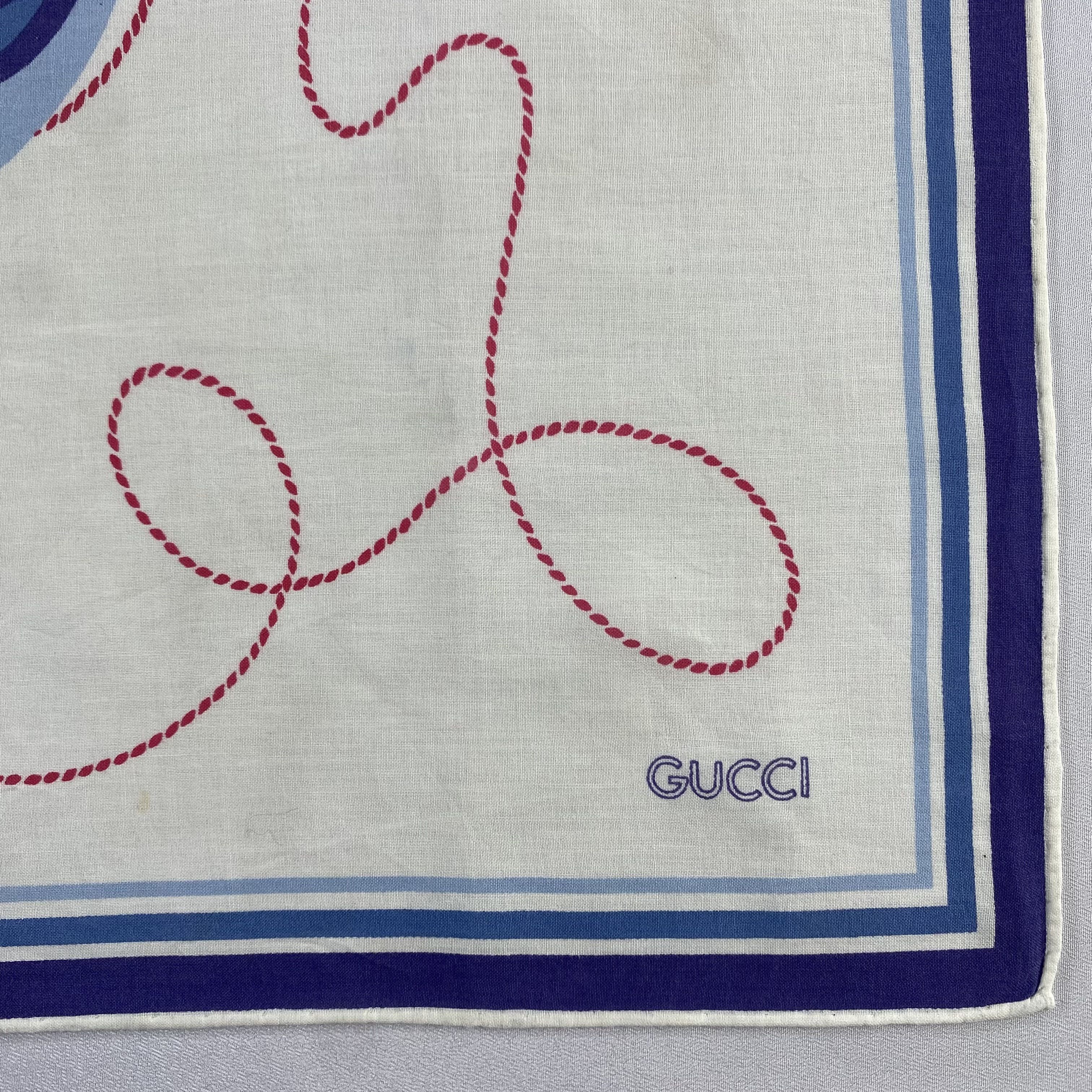 Gucci × Vintage Gucci Handkerchief / Neckerchief / Bandana-P1047 Size ONE SIZE - 3 Thumbnail