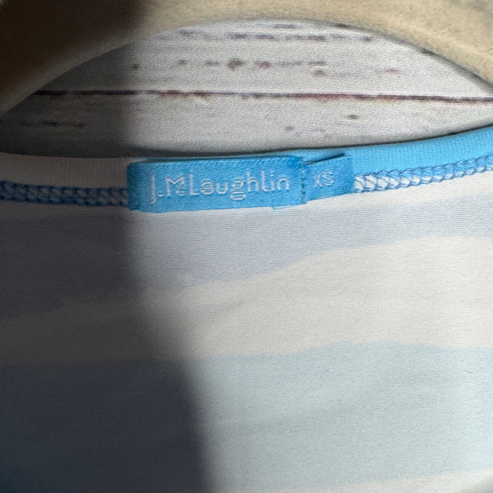 J.McLaughlin J. McLaughlin Blue Stripe Women's Crew Neck Shirt XS Size XS / US 0-2 / IT 36-38 - 2 Thumbnail