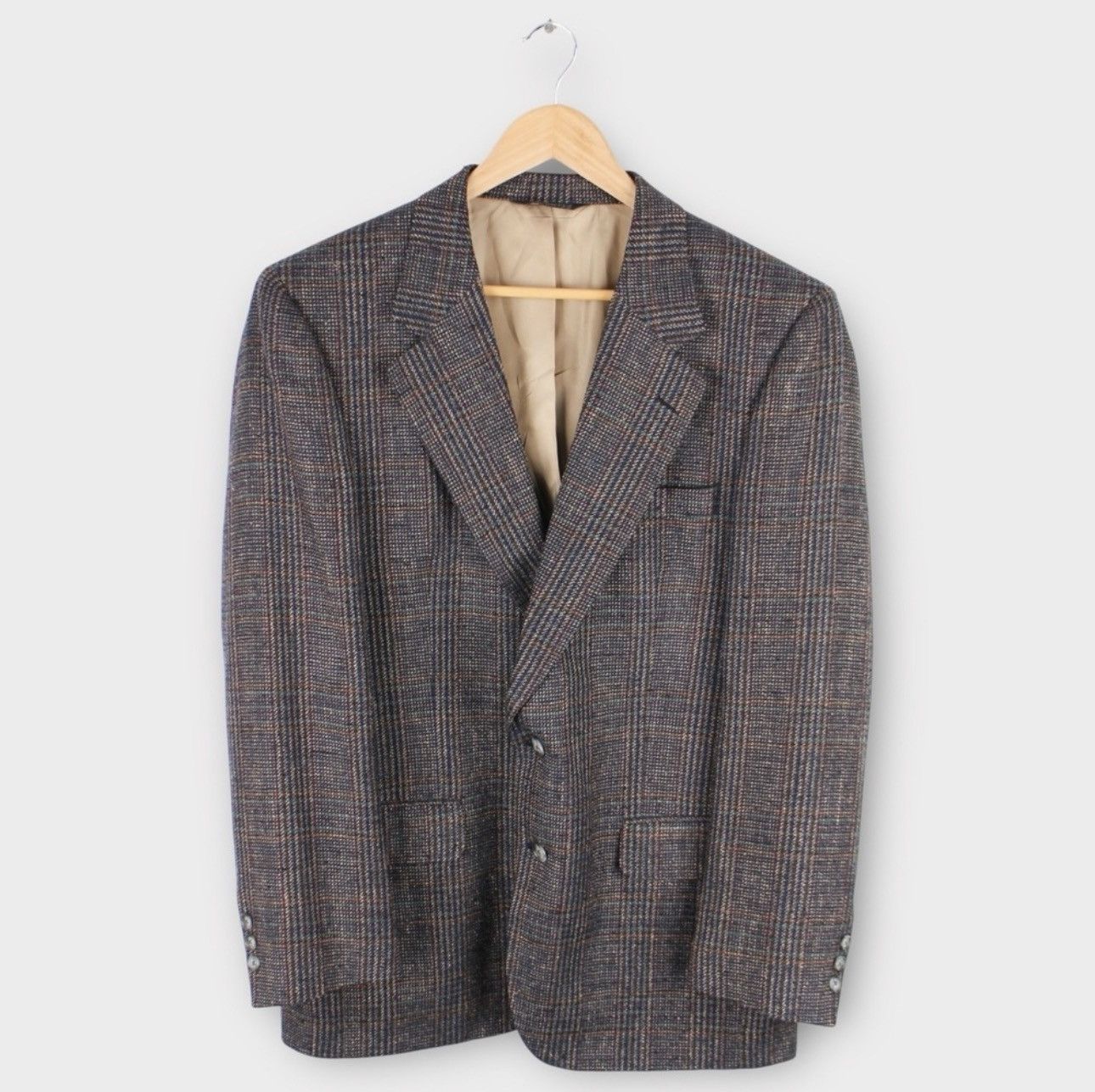 Vintage Burberry Silk Plaid Blazer